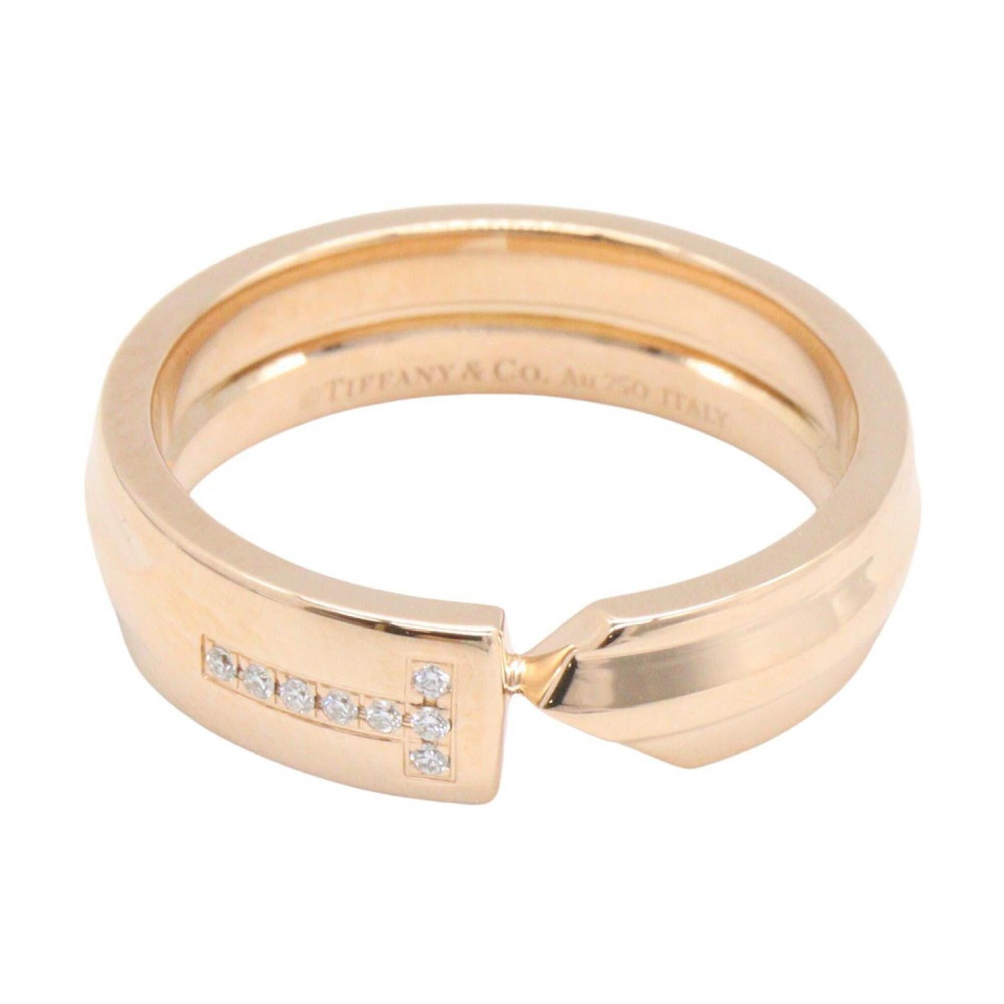 Tiffany Gold Clear Pink Gold (18K) Band Ring (Pre-Owned)