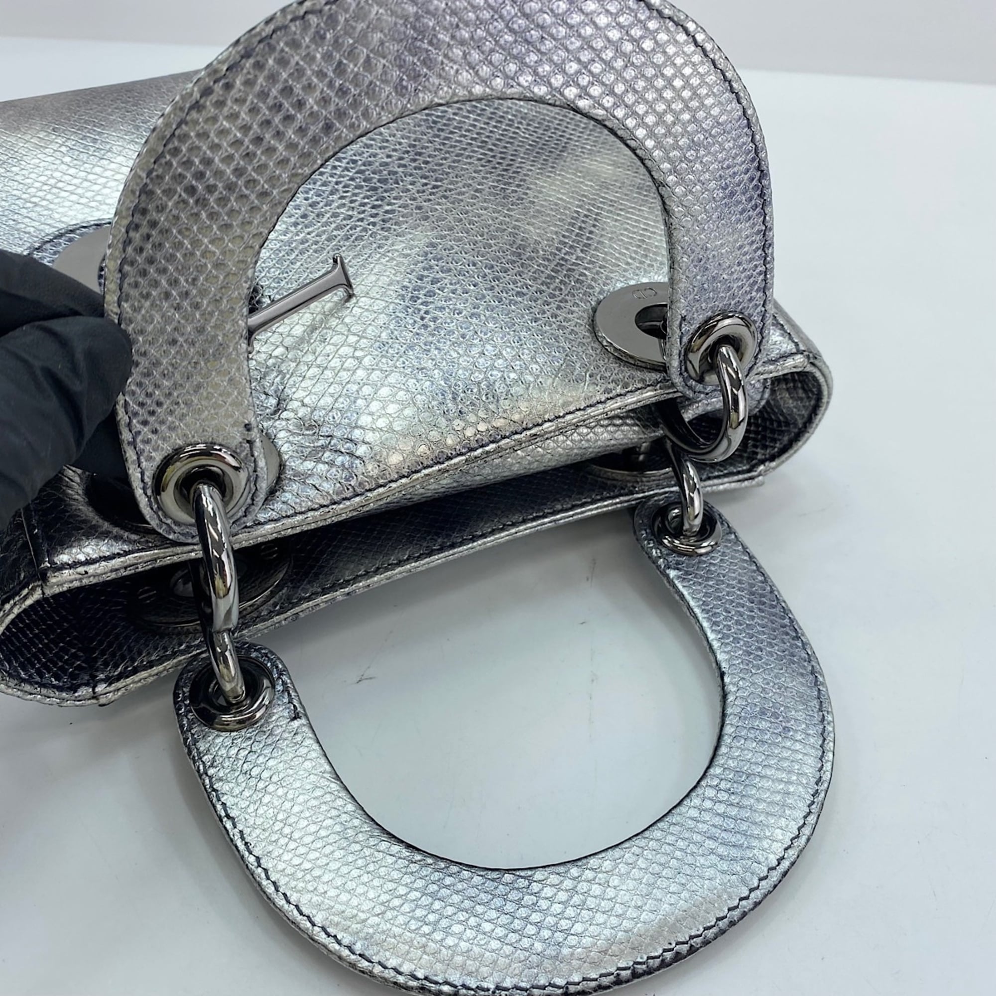 Christian Dior Silver Handbag Shoulder Bag (Pre-Owned)