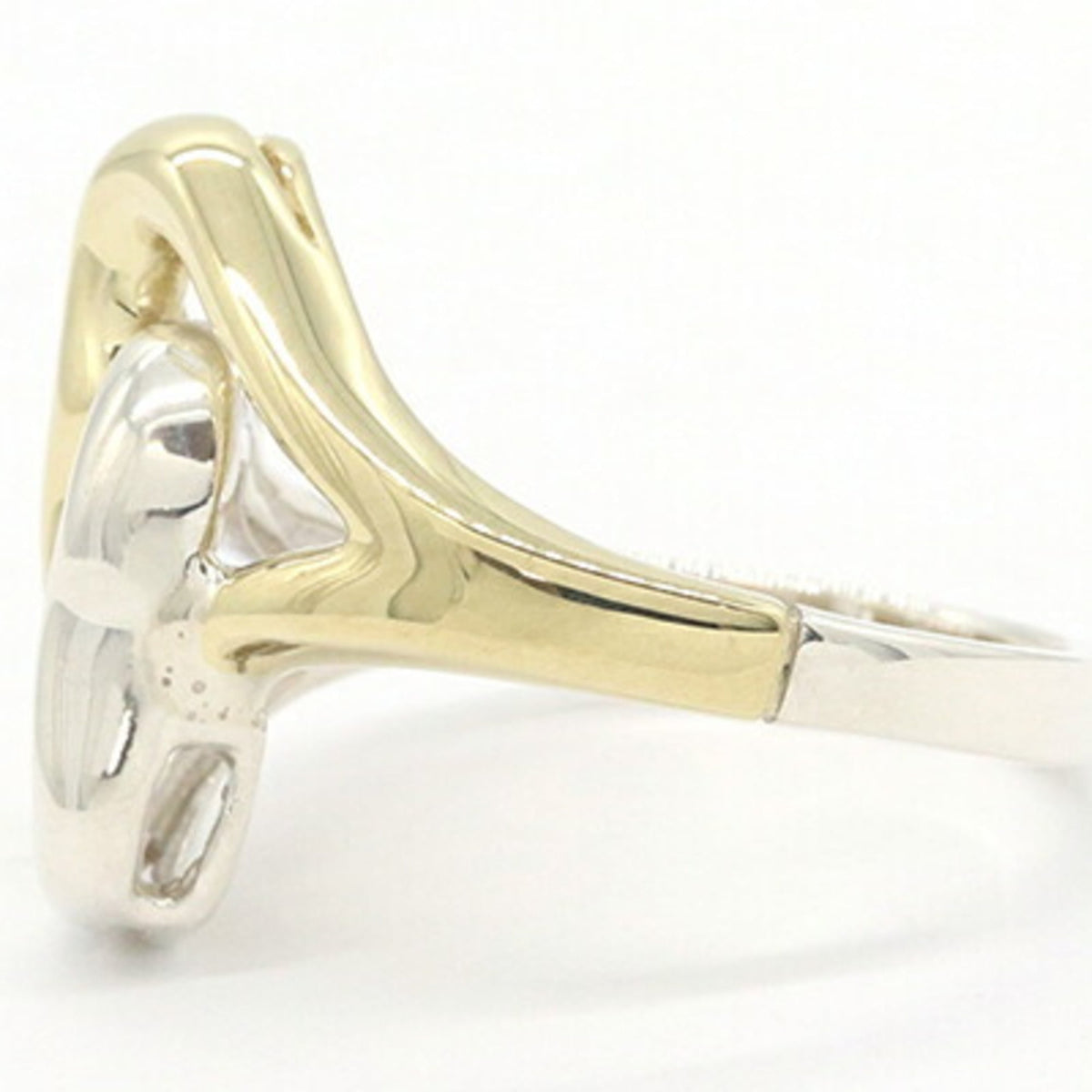 Tiffany Heart Yellow Gold (18K) Sterling Silver 925 Band Ring (Pre-Owned)