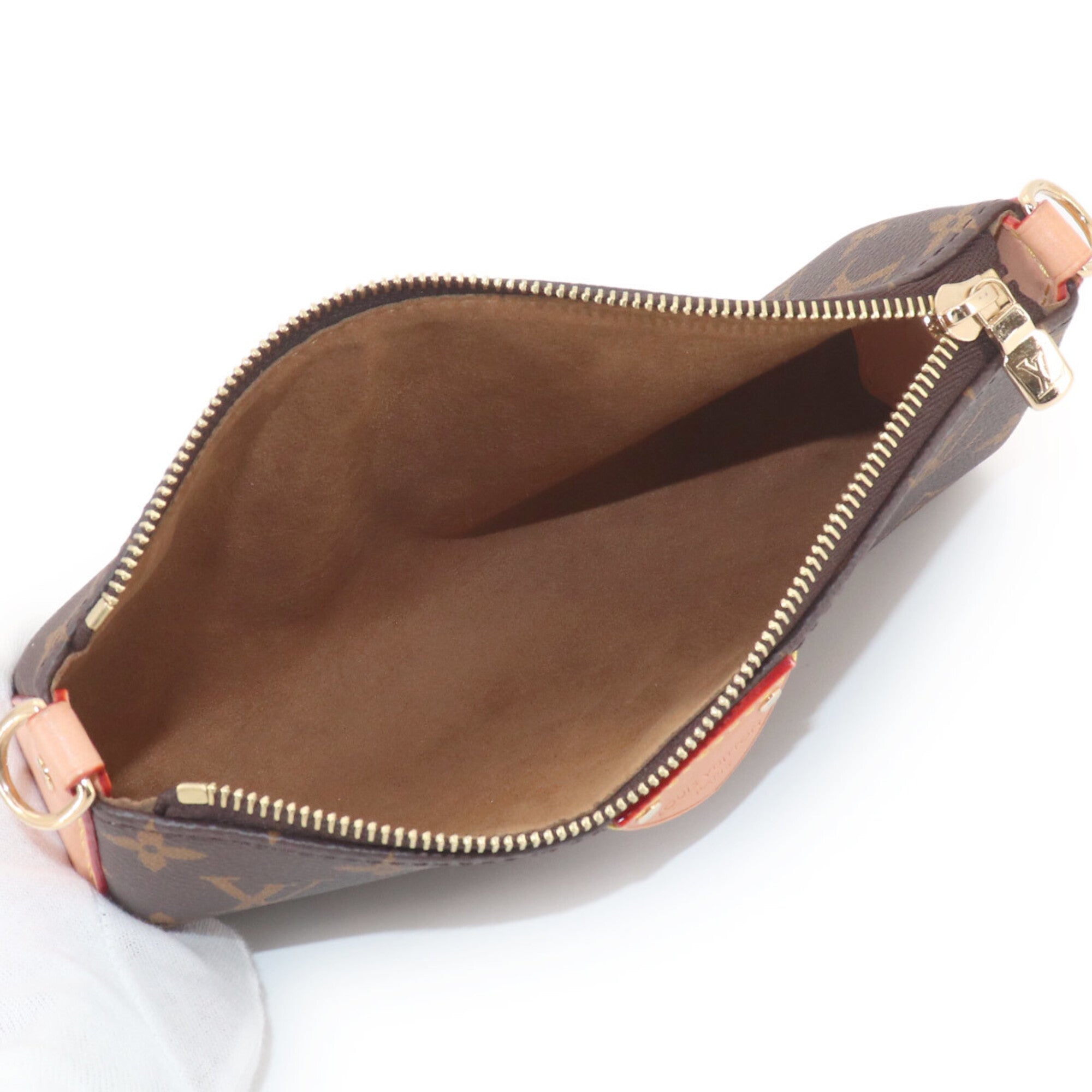 Louis Vuitton Brown Monogram Handbag Pochette Shoulder Bag (Pre-Owned)