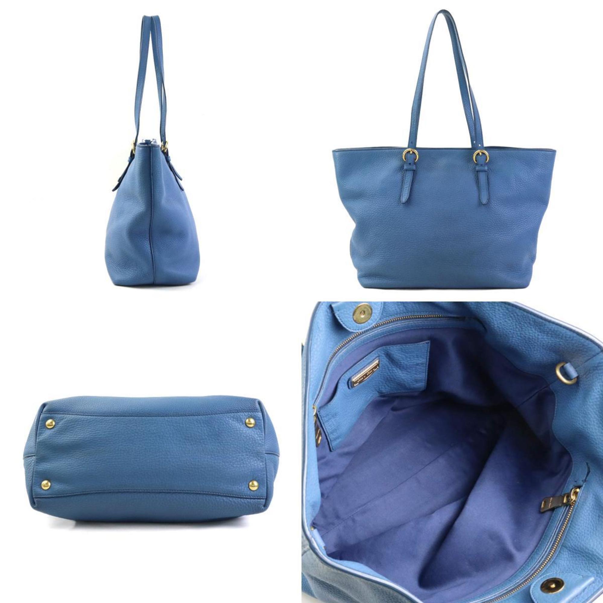 Miu Miu Blue Leather Handbag Shoulder Bag (Pre-Owned)