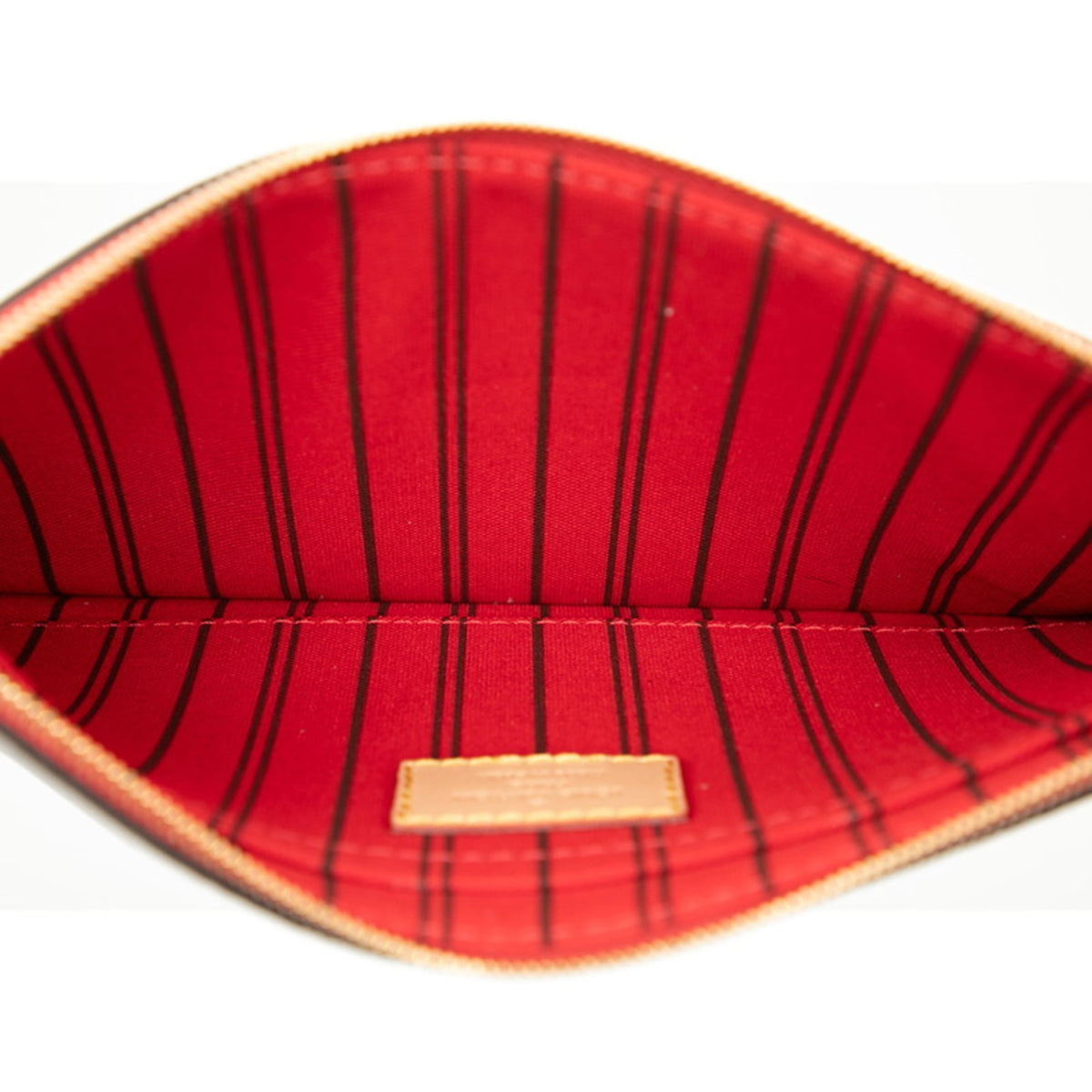 Louis Vuitton Brown Red Color Pvc Pouch (Pre-Owned)