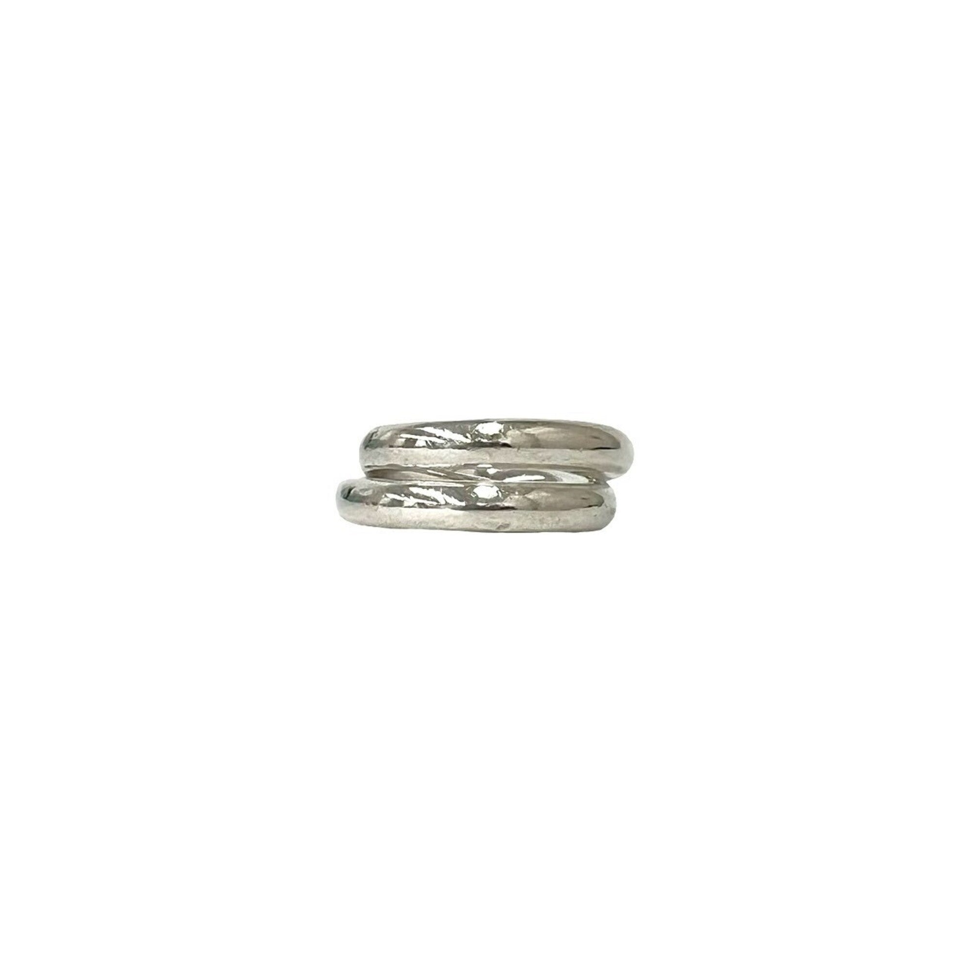 Hermes Silver Silver 925 Band Ring (Pre-Owned)