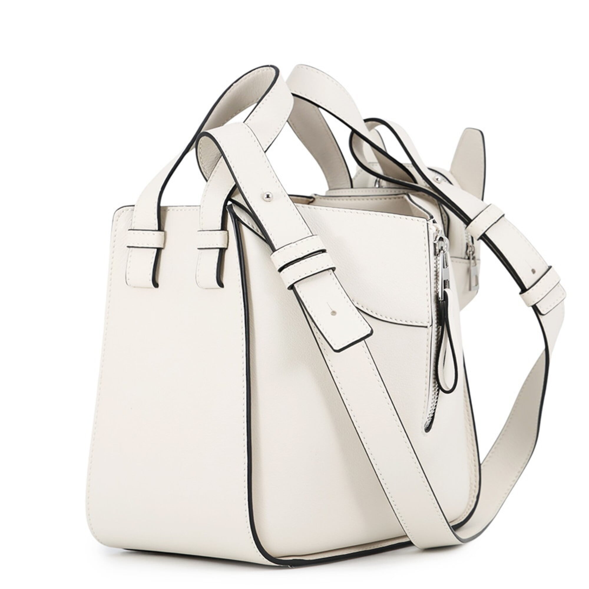 Loewe Hammock White Leather Handbag (Pre-Owned)