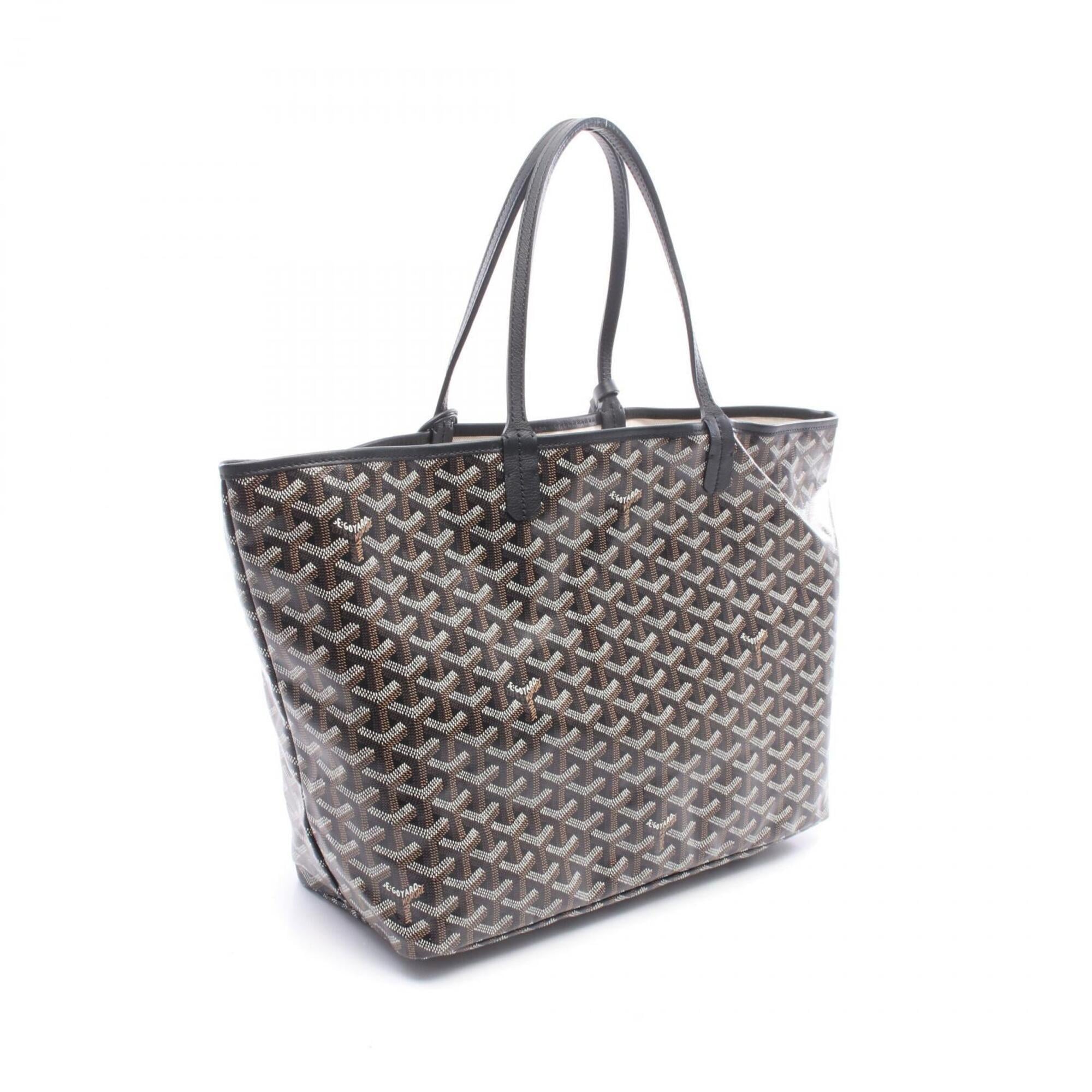 Goyard Black Brown White Coated Canvas Leather Handbag Tote Bag (Pre-Owned)