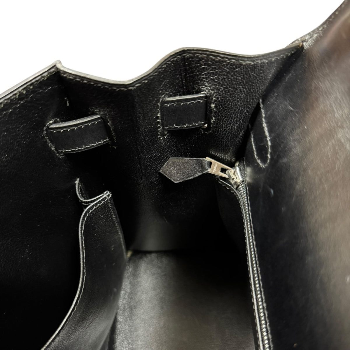 Hermes Black Box Calf Leather Shoulder Bag (Pre-Owned)