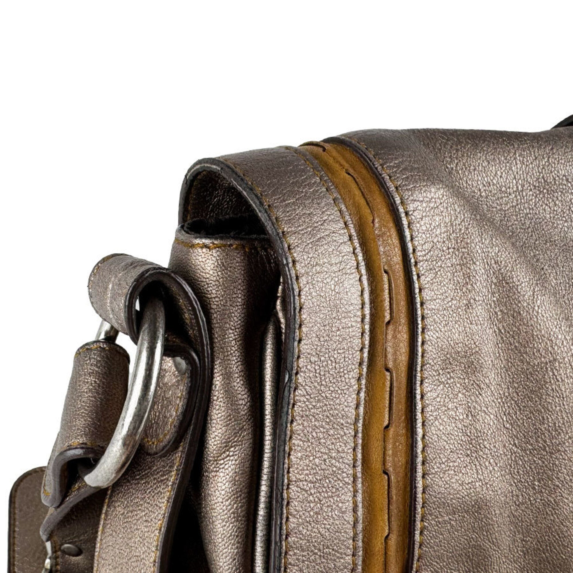 Christian Dior Gold Leather Shoulder Bag (Pre-Owned)