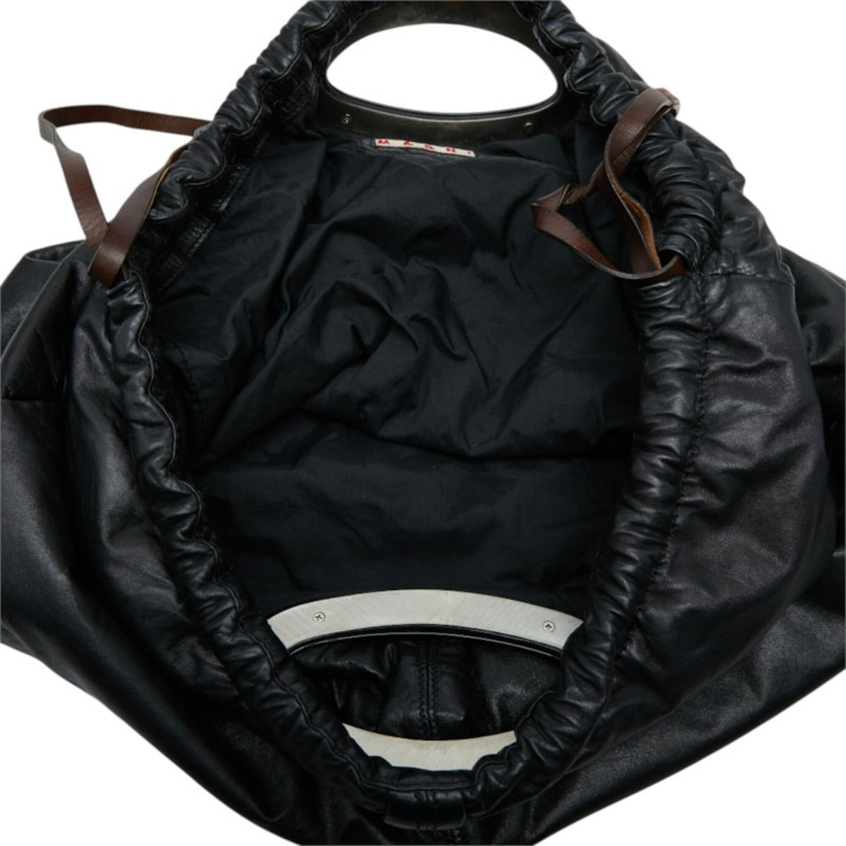 Marni Black Leather Handbag Shoulder Bag (Pre-Owned)