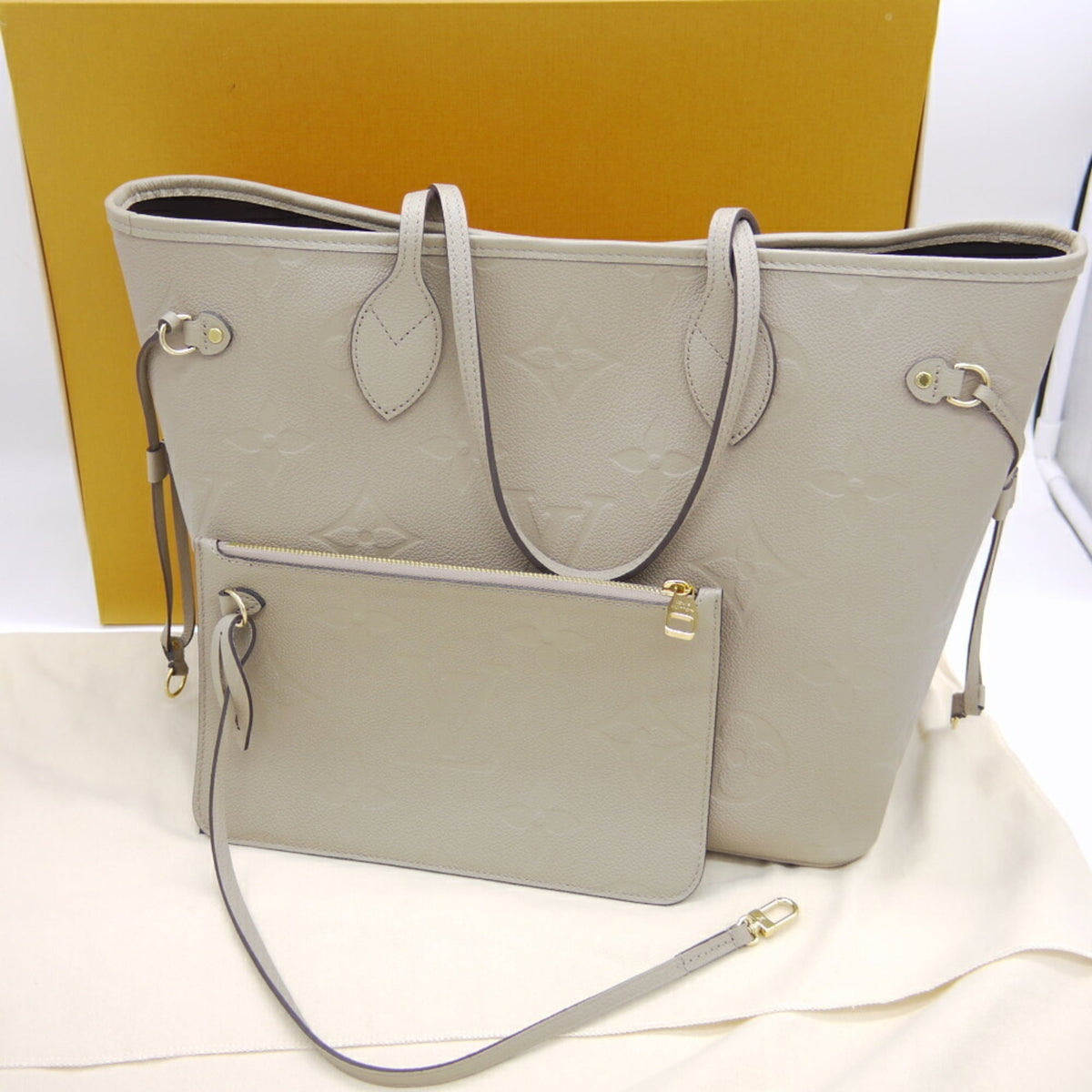 Louis Vuitton Beige Monogram Empreinte Tote Bag (Pre-Owned)