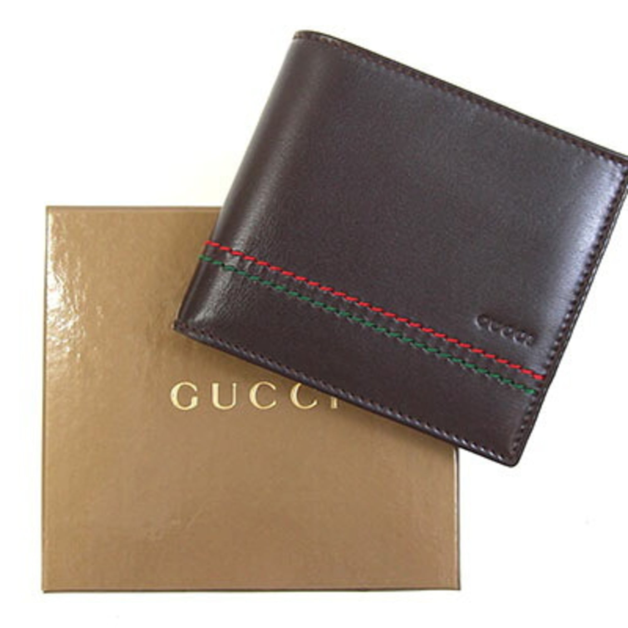 Gucci Dark Brown Leather Wallet (Bi-Fold) (Pre-Owned)