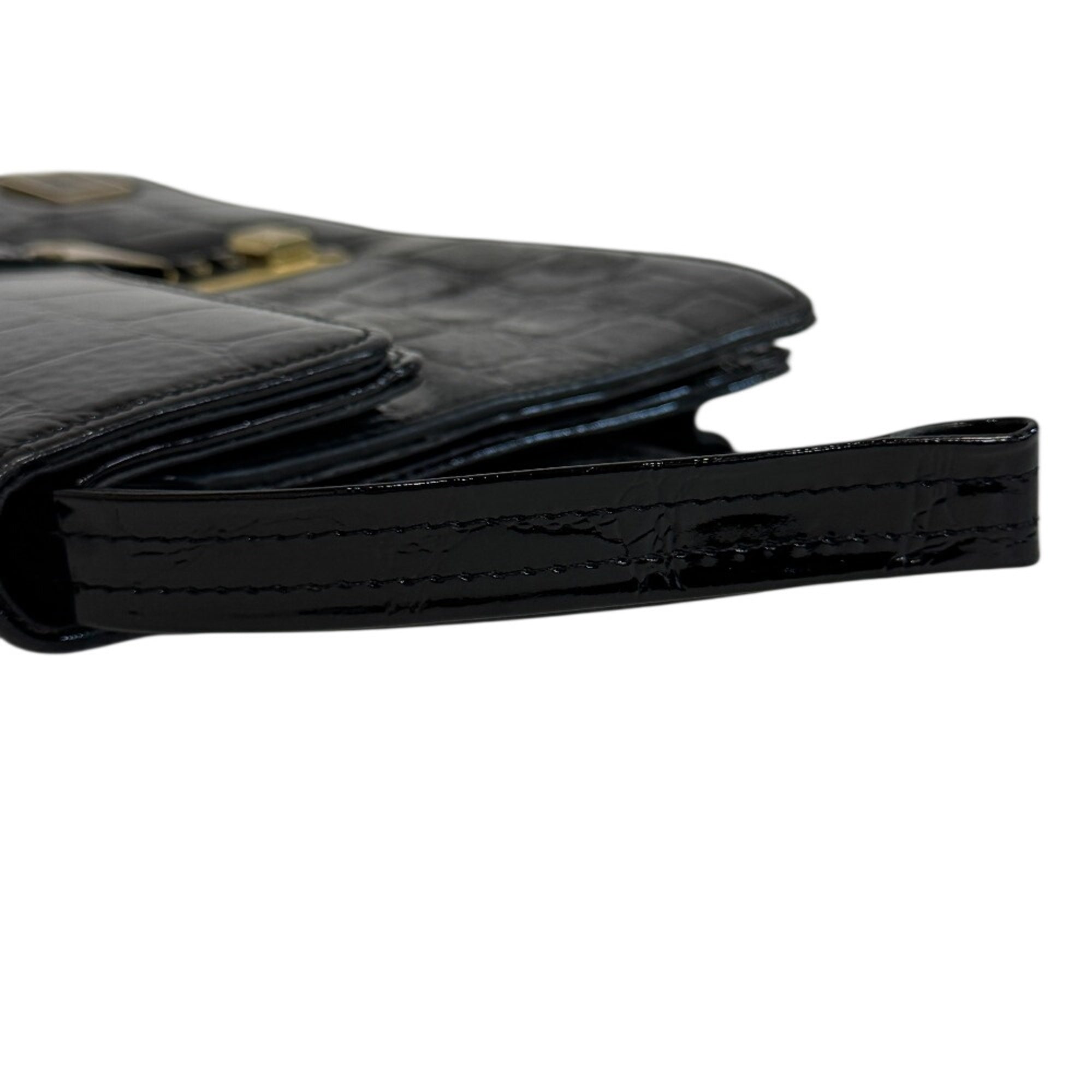 Dunhill Black Leather Clutch Bag Pouch (Pre-Owned)