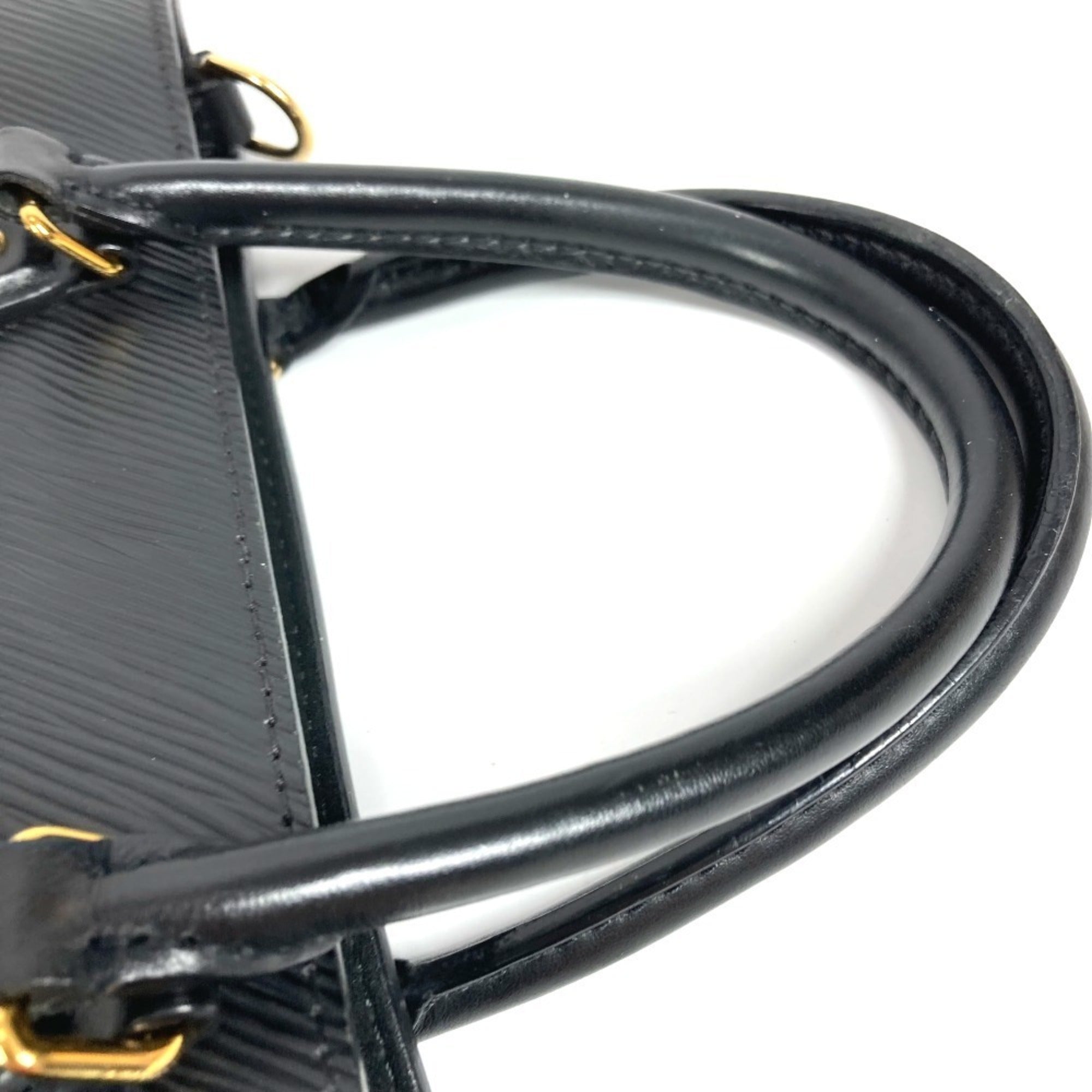Louis Vuitton Black Epi Leather Handbag Shoulder Bag Tote Bag (Pre-Owned)