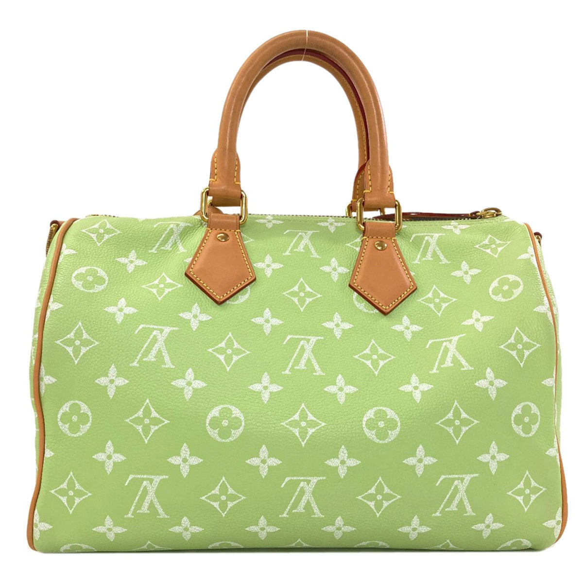 Louis Vuitton Green Monogram Monogram Canvas Leather Handbag (Pre-Owned)