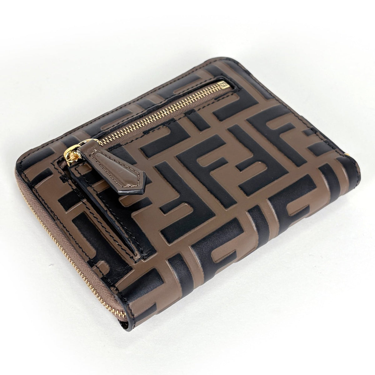 Fendi Brown Coated Canvas Leather Wallet (Bi-Fold) (Pre-Owned)
