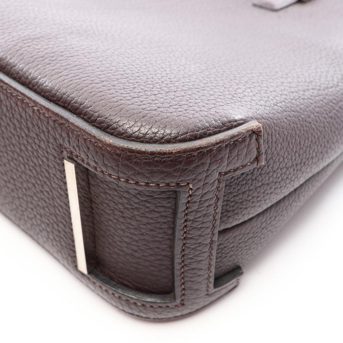 Hermes Brown Togo Leather Handbag (Pre-Owned)