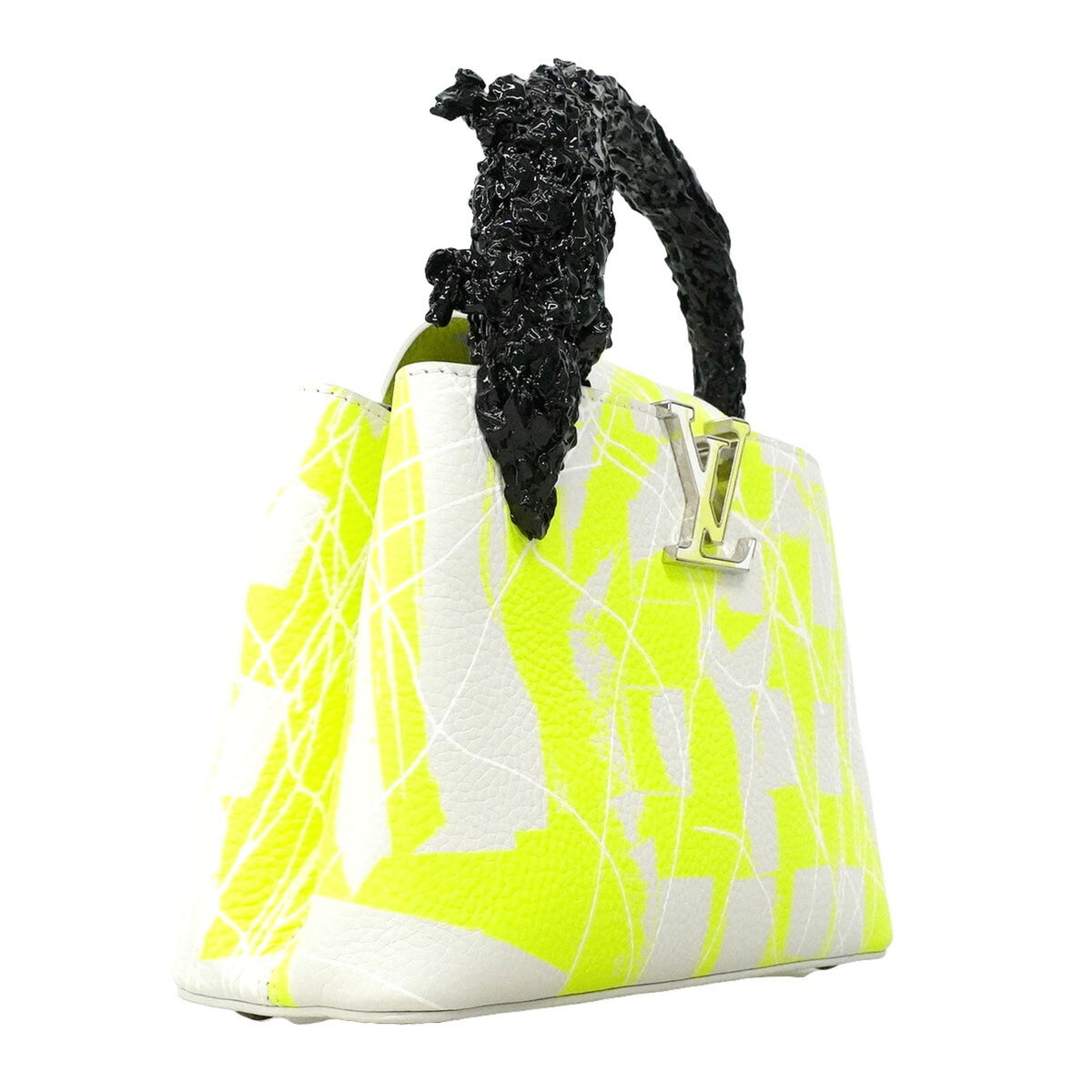 Louis Vuitton White Yellow Handbag (Pre-Owned)