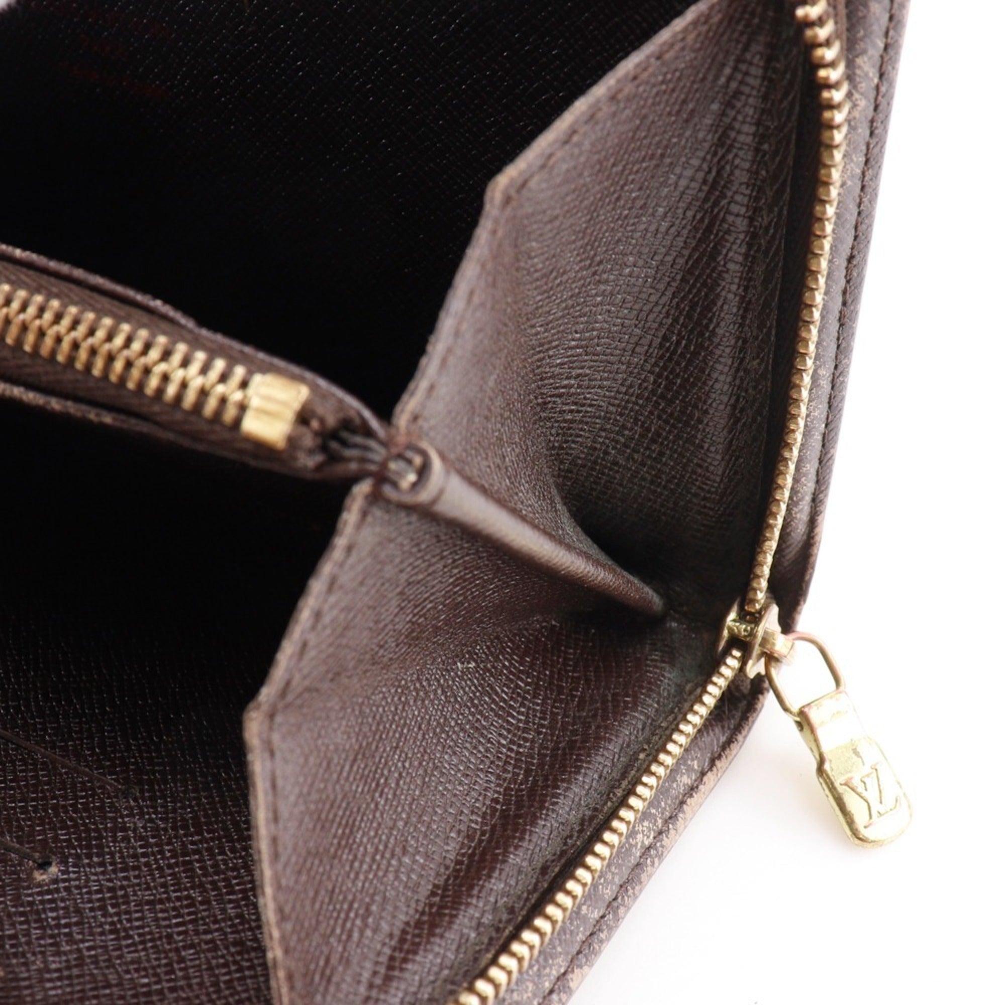 Louis Vuitton Brown Damier Canvas Long Wallet (Bi-Fold) (Pre-Owned)