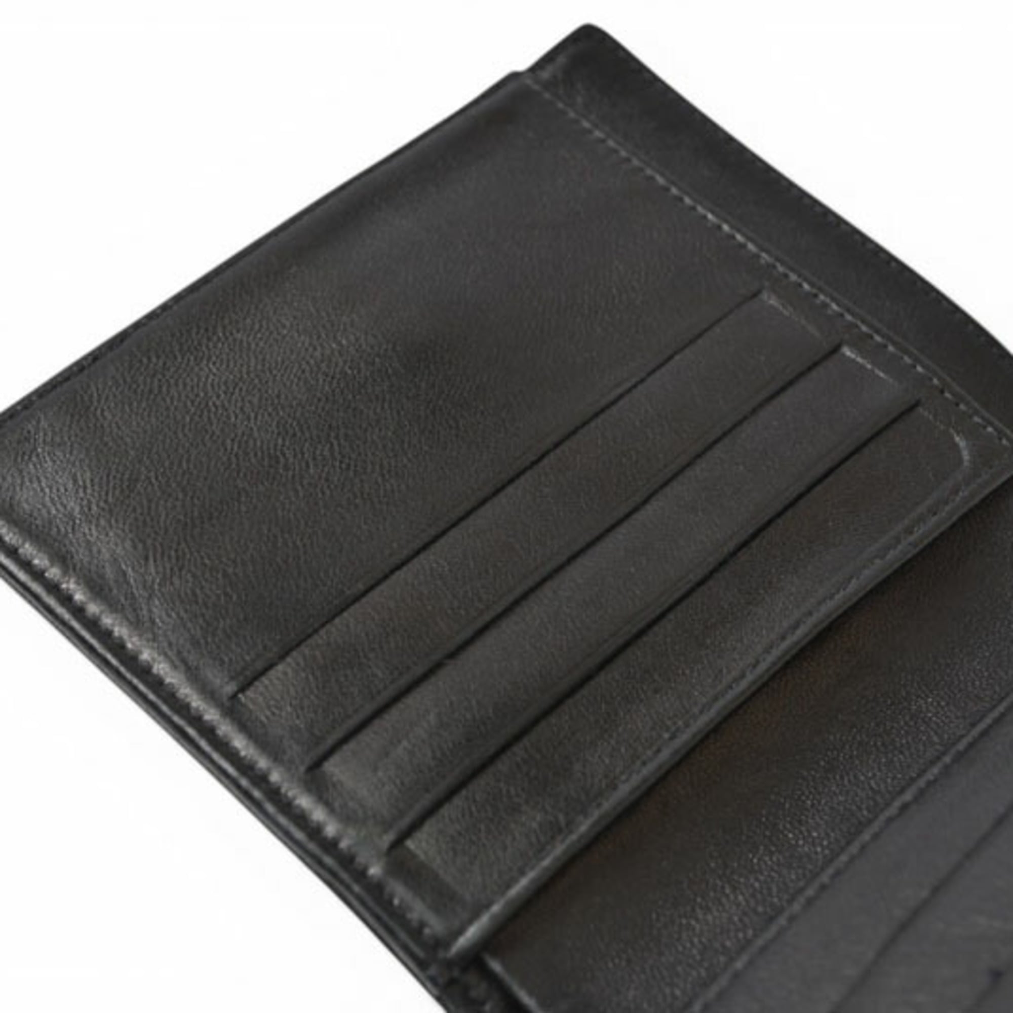 Chanel Black Leather Wallet (Bi-Fold) (Pre-Owned)