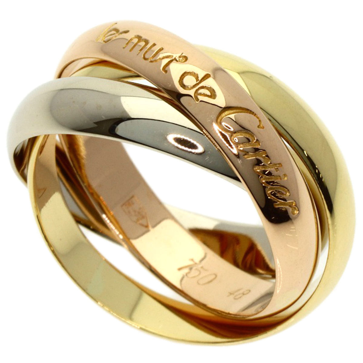 Cartier Trinity Yellow Gold (18K) Pink Gold (18K) White Gold (18K) Band Ring (Pre-Owned)