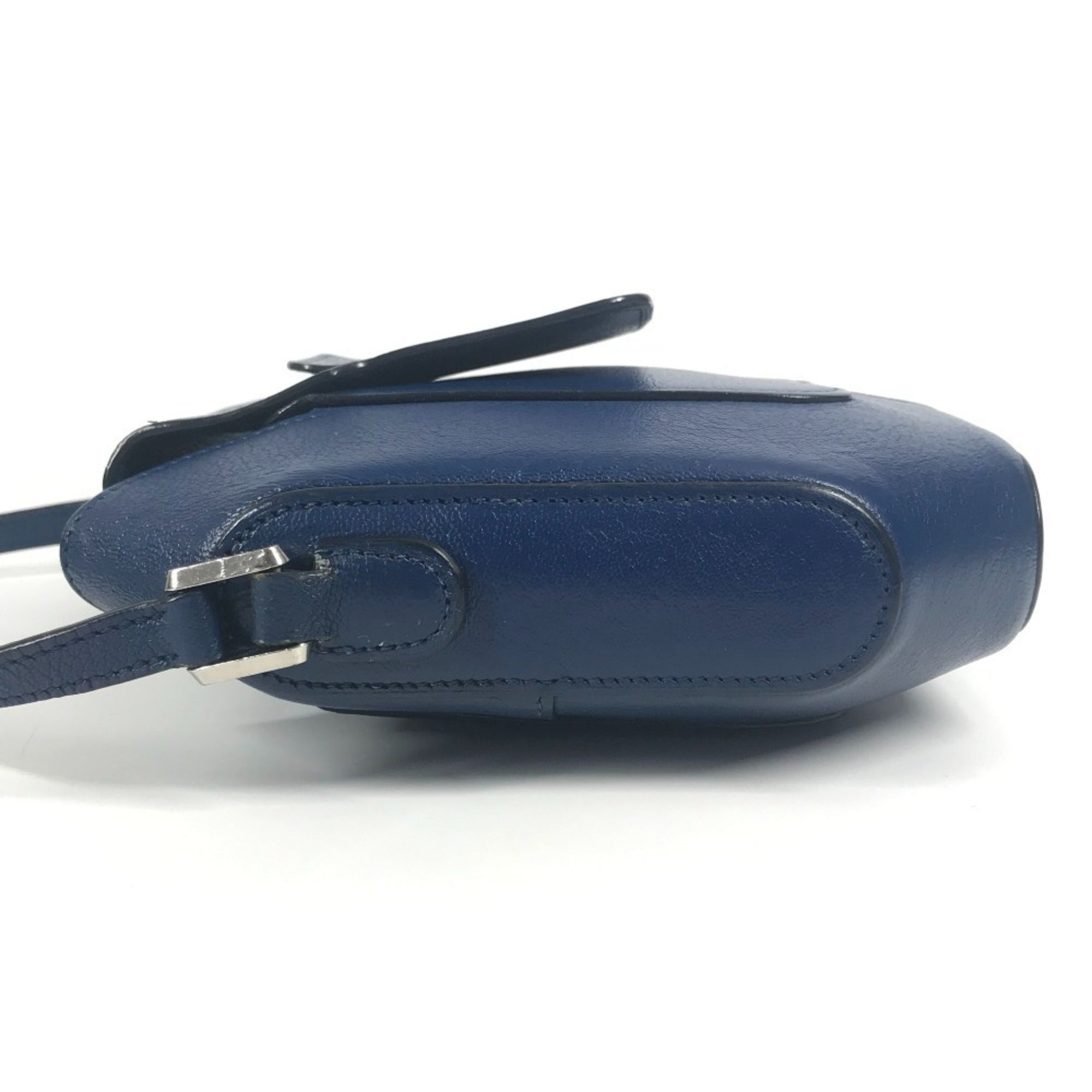 Hermes Blue Epsom Leather Pochette Shoulder Bag (Pre-Owned)
