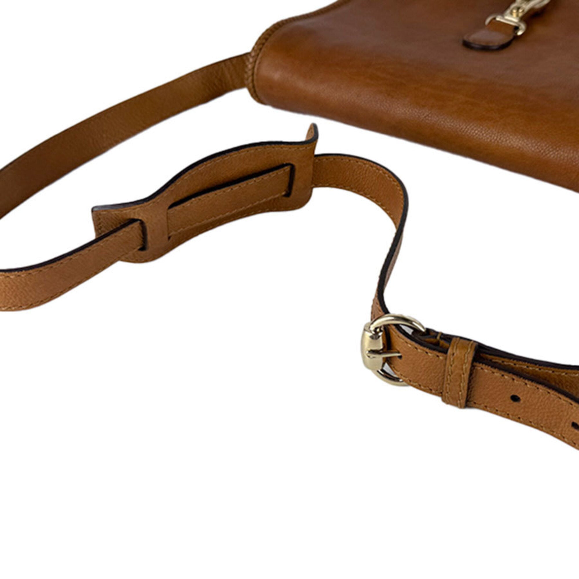 Gucci Brown Leather Shoulder Bag (Pre-Owned)