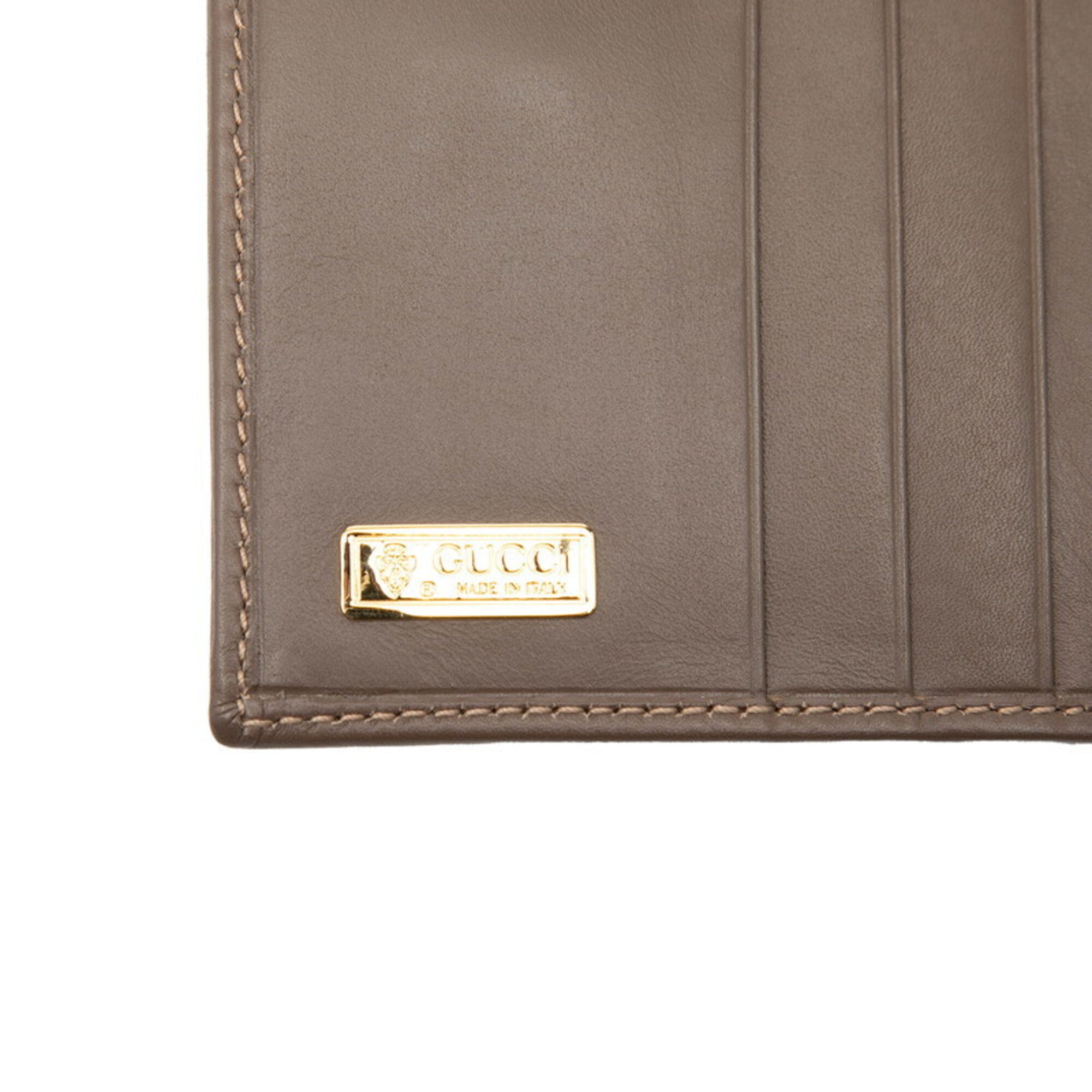 Gucci Black Brown Leather Wallet (Bi-Fold) (Pre-Owned)