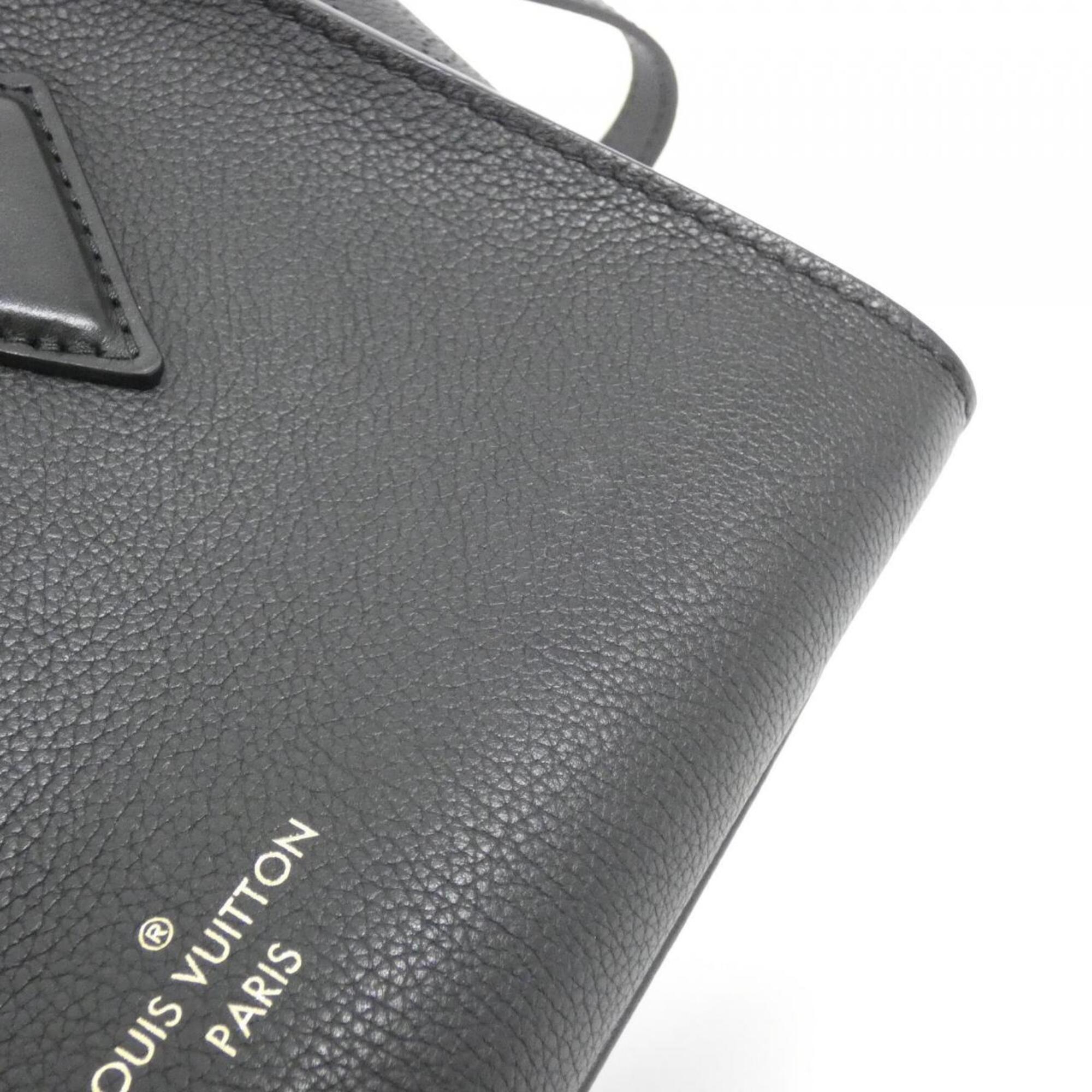 Louis Vuitton Black Leather Handbag (Pre-Owned)