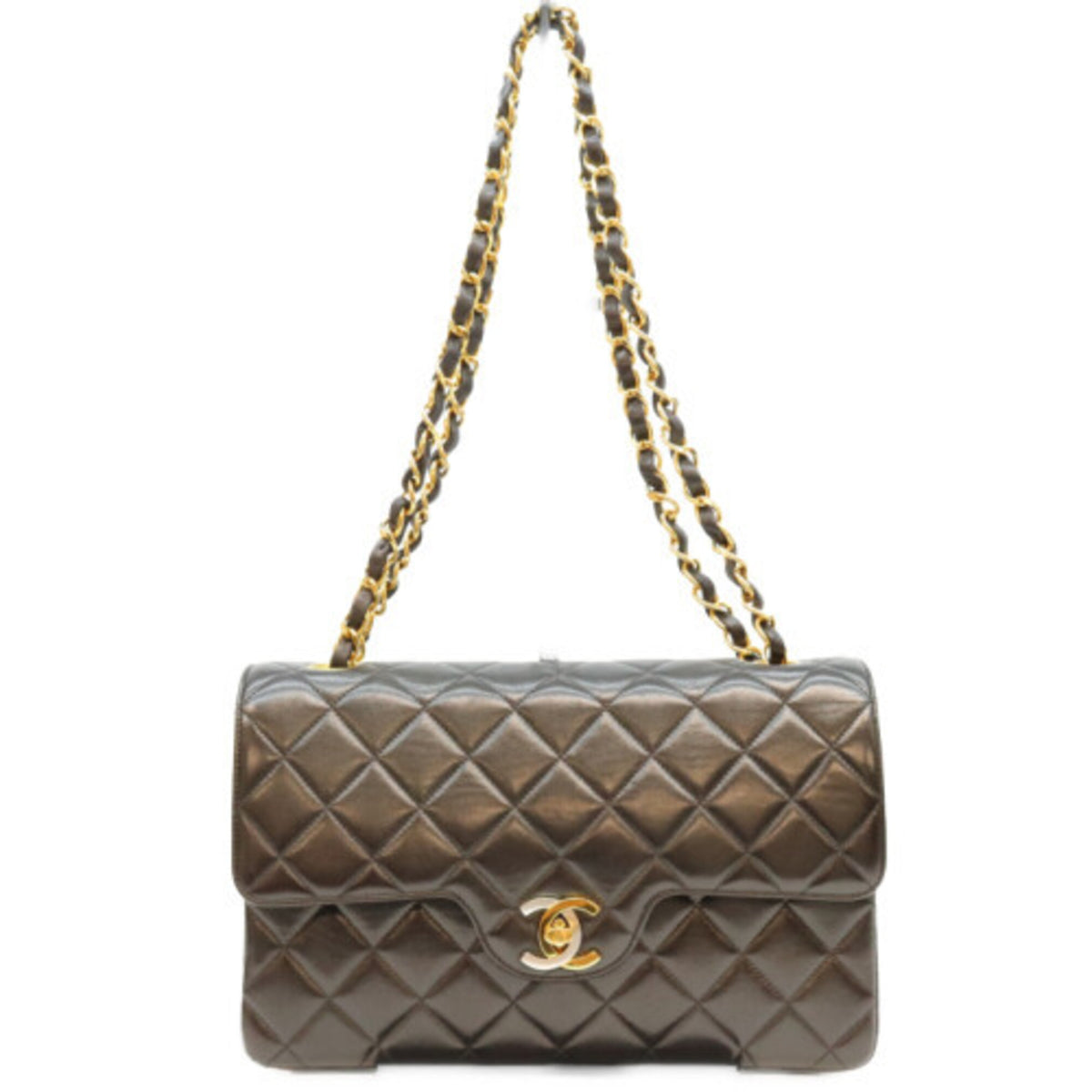 Chanel Black Leather Shoulder Bag (Pre-Owned)