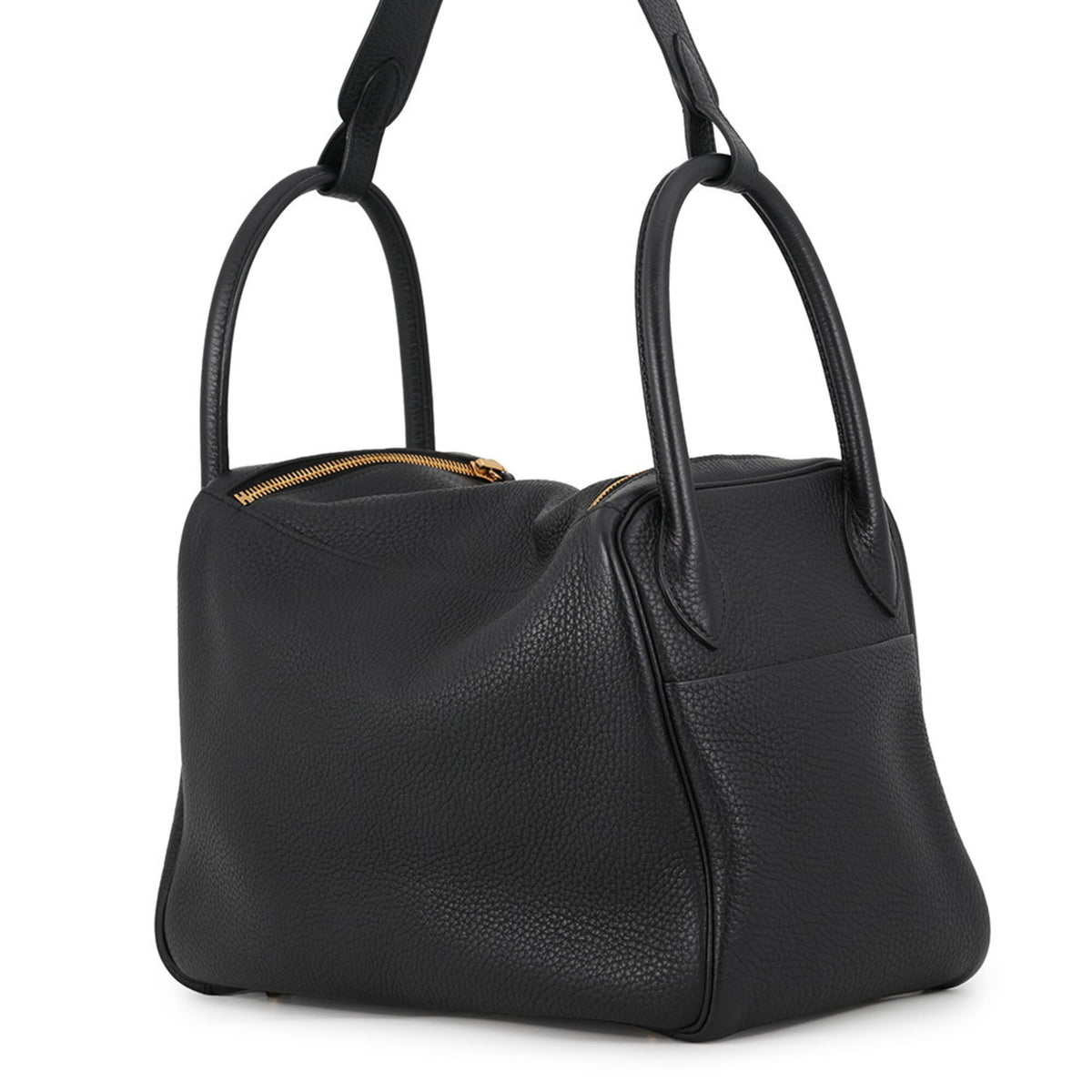 Hermes Black Taurillon Clemence Leather Handbag Shoulder Bag (Pre-Owned)