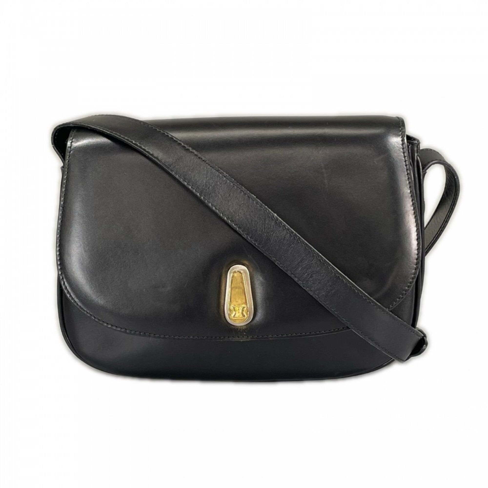 Celine Black Leather Shoulder Bag (Pre-Owned)
