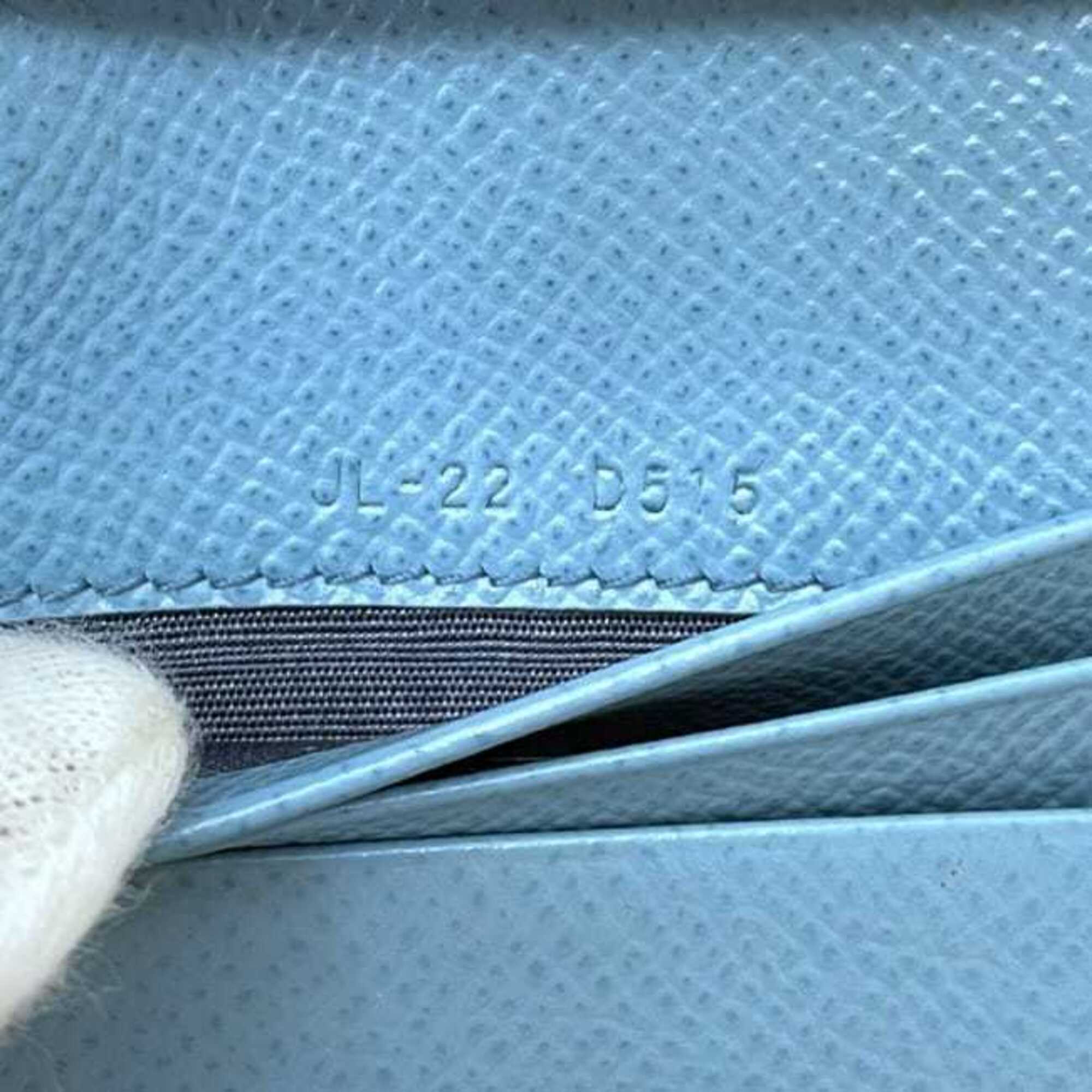 Salvatore Ferragamo Light Blue Leather Wallet (Bi-Fold) (Pre-Owned)