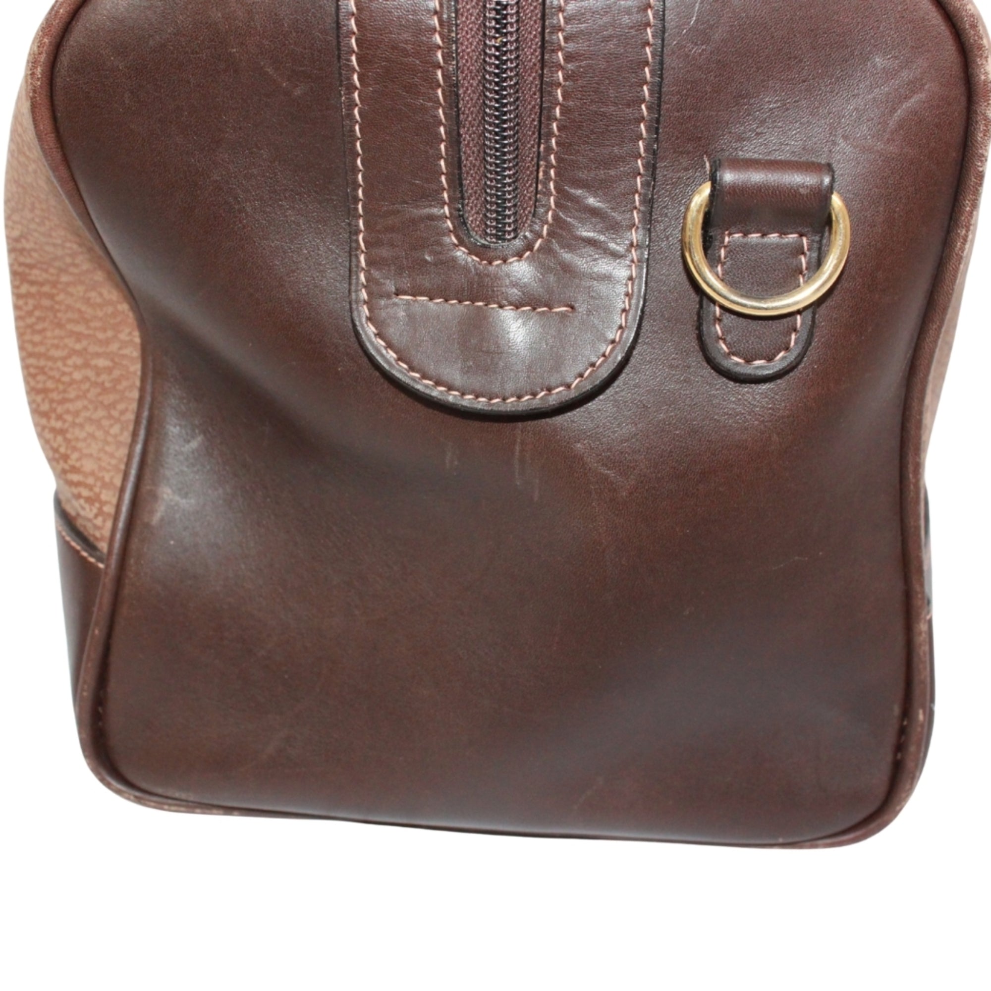 Gucci Brown Leather Boston Bag Handbag (Pre-Owned)