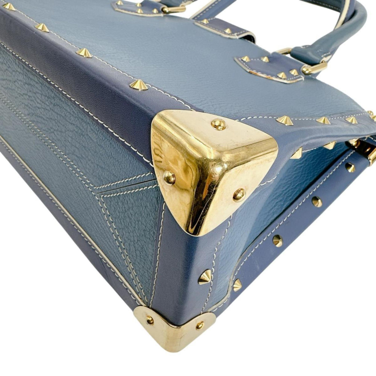 Louis Vuitton Blue Leather Handbag (Pre-Owned)