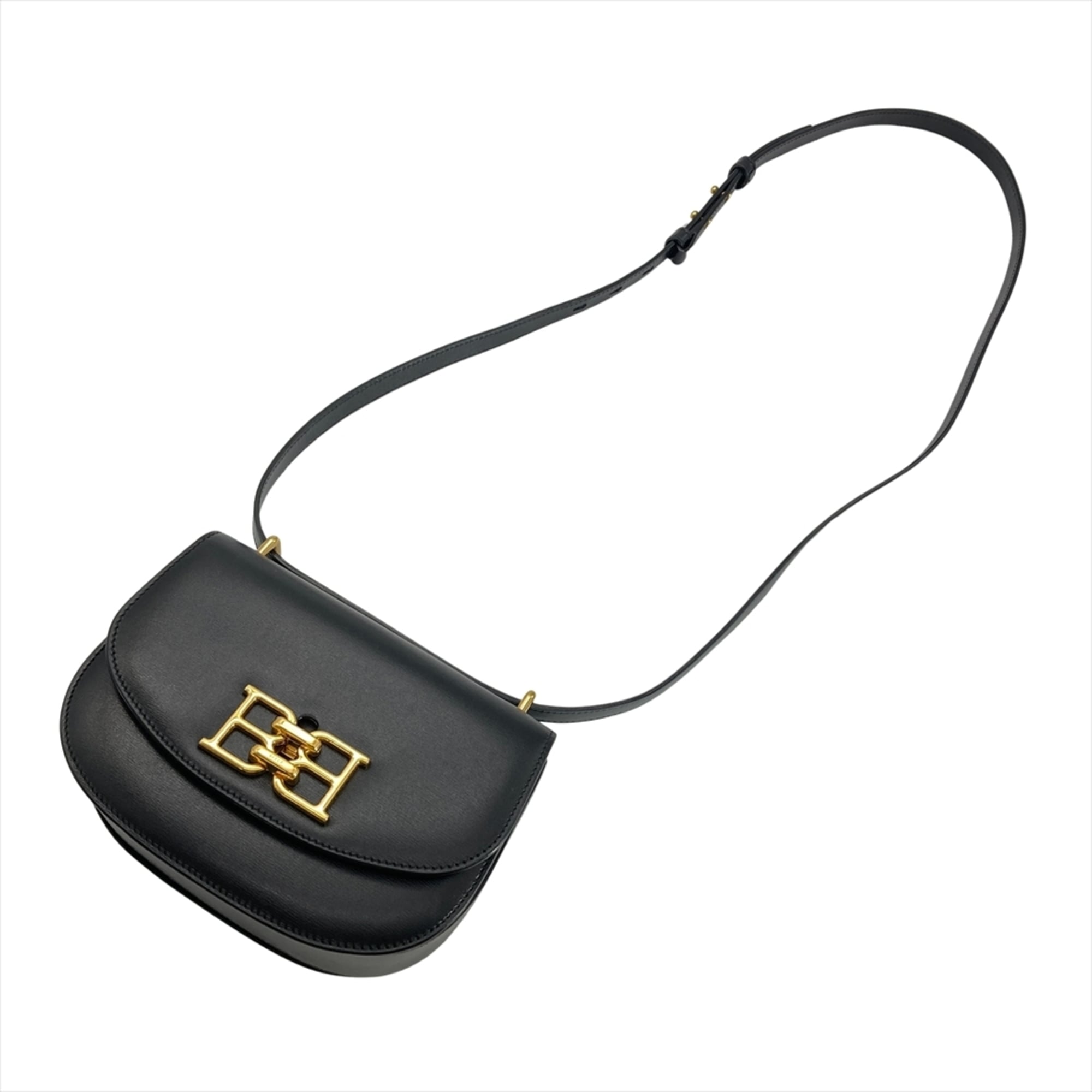 Bally Black Leather Crossbody Bag Shoulder Bag (Pre-Owned)