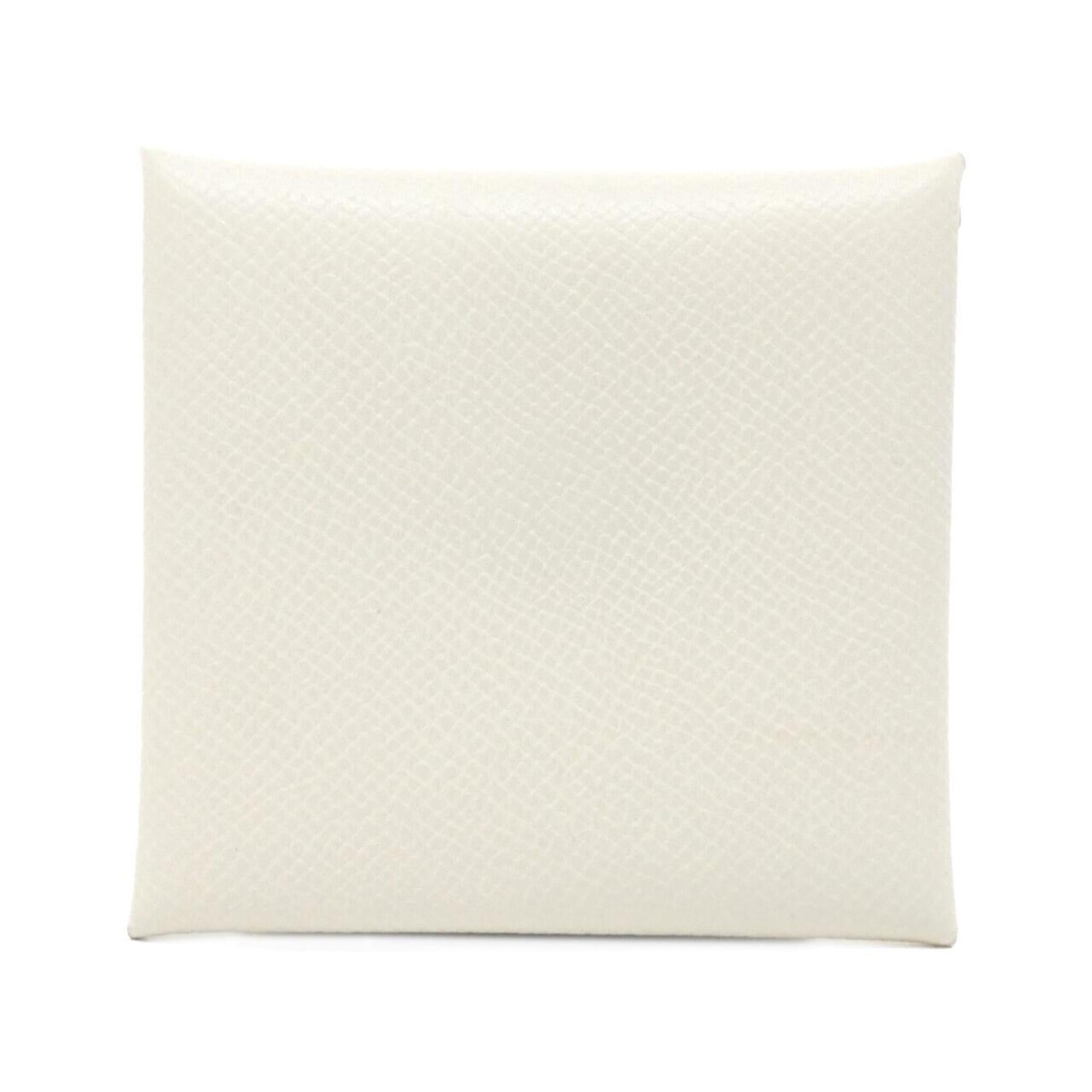 Hermes White Epsom Leather Coin Purse/Coin Case (Pre-Owned)