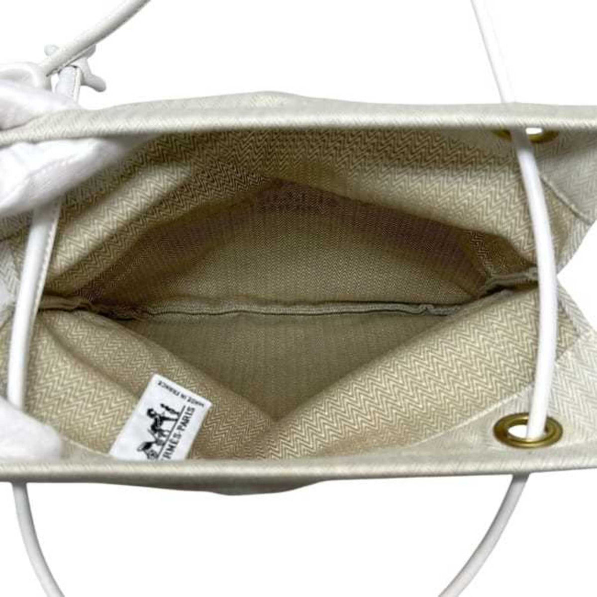 Hermes Beige Natural White Cotton 100% Shoulder Bag Tote Bag (Pre-Owned)