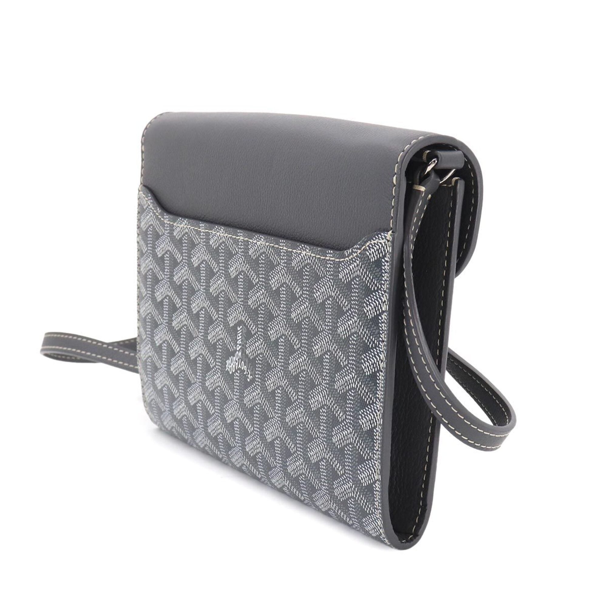Goyard Gray Pvc Leather Handbag Pouch Shoulder Bag (Pre-Owned)