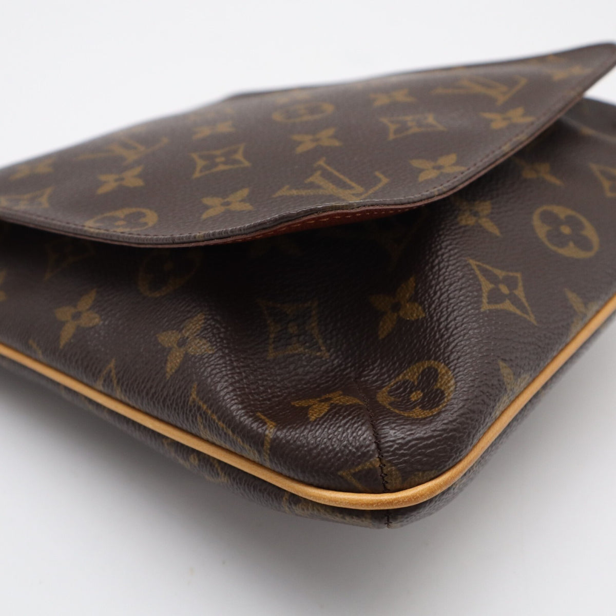 Louis Vuitton Monogram Brown Coated Canvas Leather Shoulder Bag (Pre-Owned)
