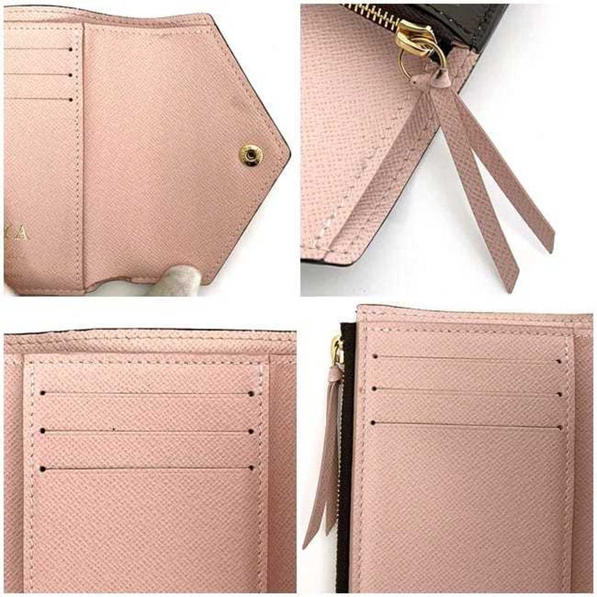 Louis Vuitton Brown Monogram Pink Rose Ballerine Monogram Wallet (Tri-Fold) (Pre-Owned)