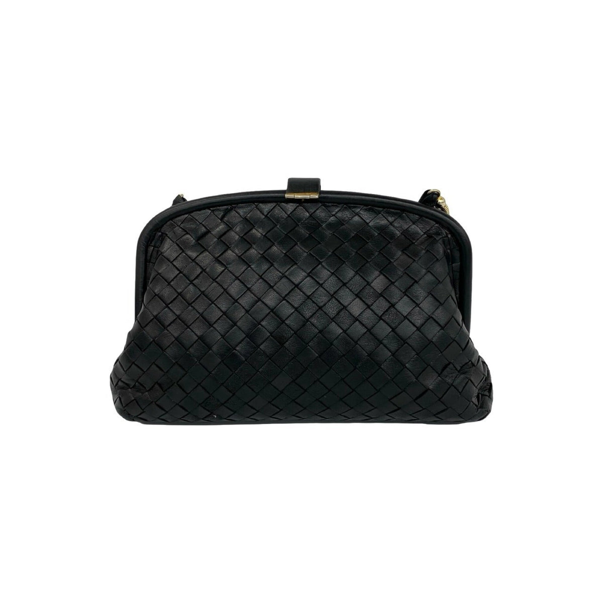 Bottega Veneta Black Leather Shoulder Bag (Pre-Owned)