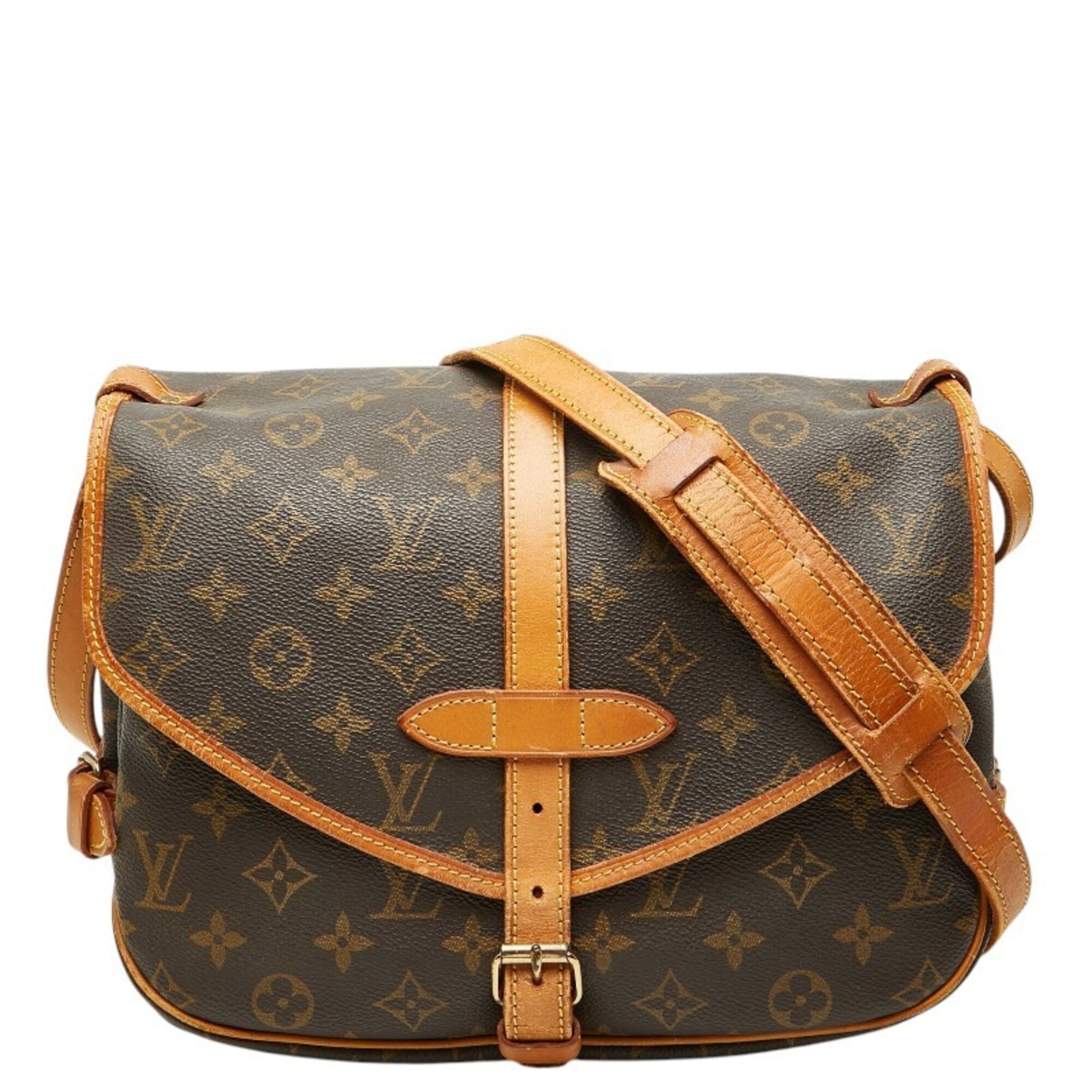 Louis Vuitton Brown Pvc Leather Shoulder Bag (Pre-Owned)