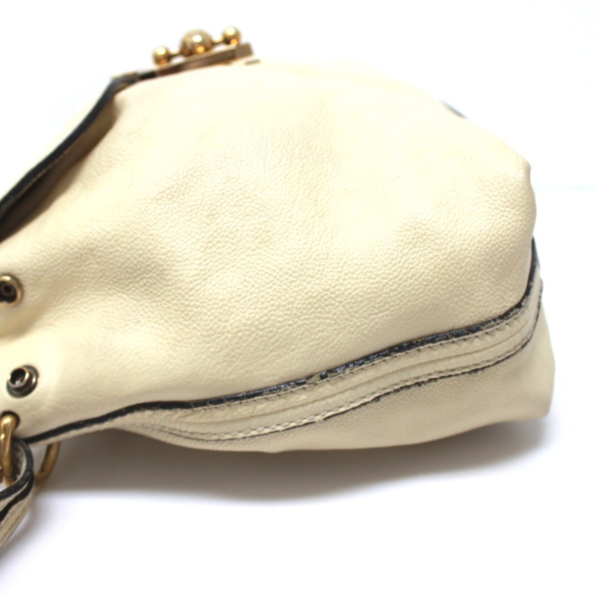 Chloé Elsie Beige Light Beige Leather Handbag Shoulder Bag (Pre-Owned)