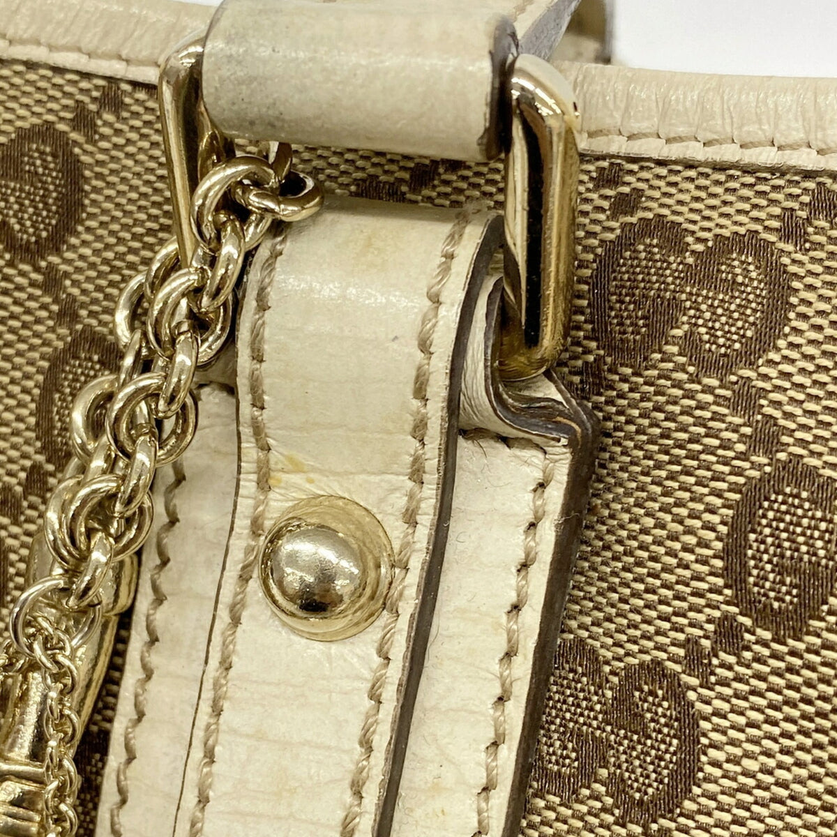 Gucci Brown Canvas Tote Bag (Pre-Owned)