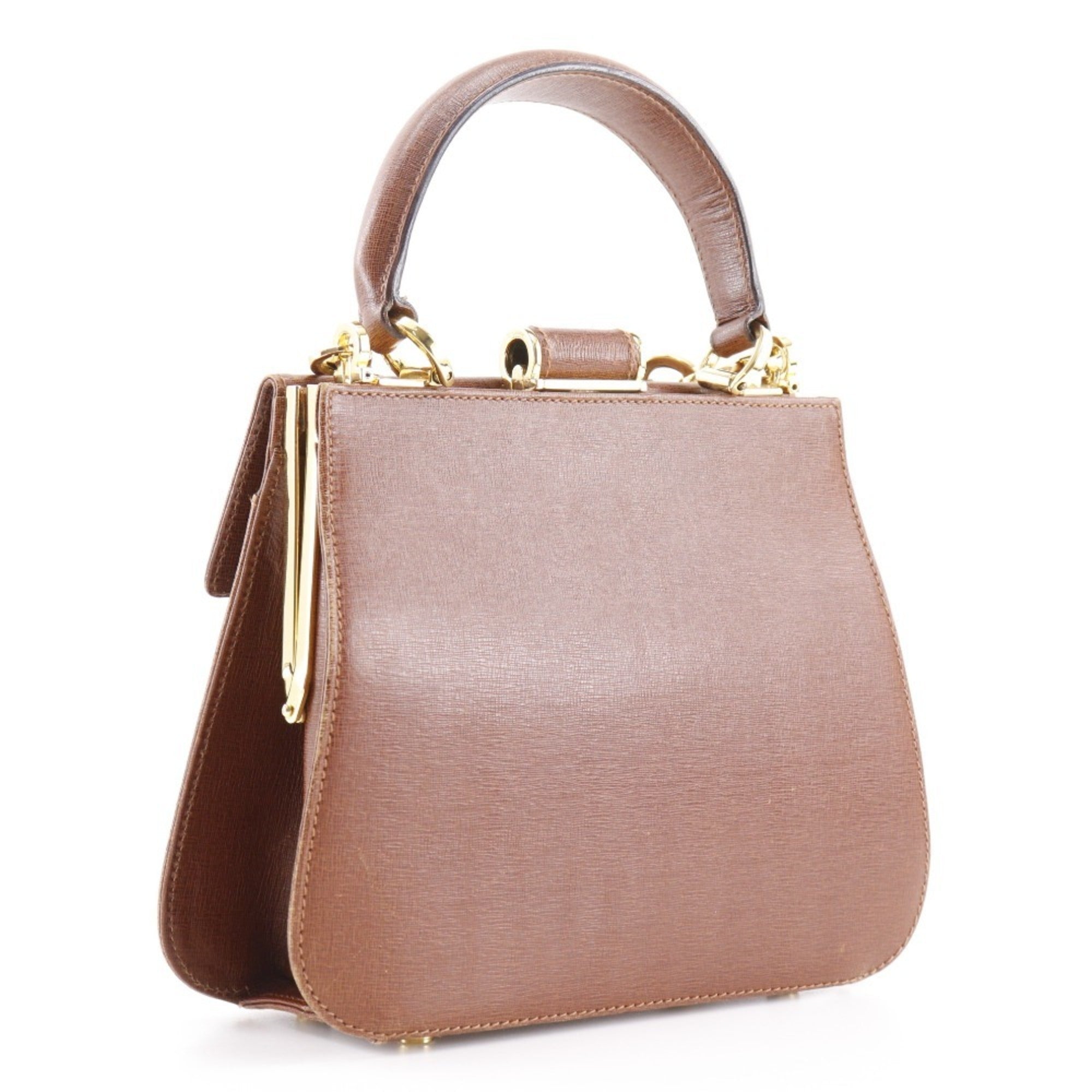 Salvatore Ferragamo Brown Leather Handbag (Pre-Owned)