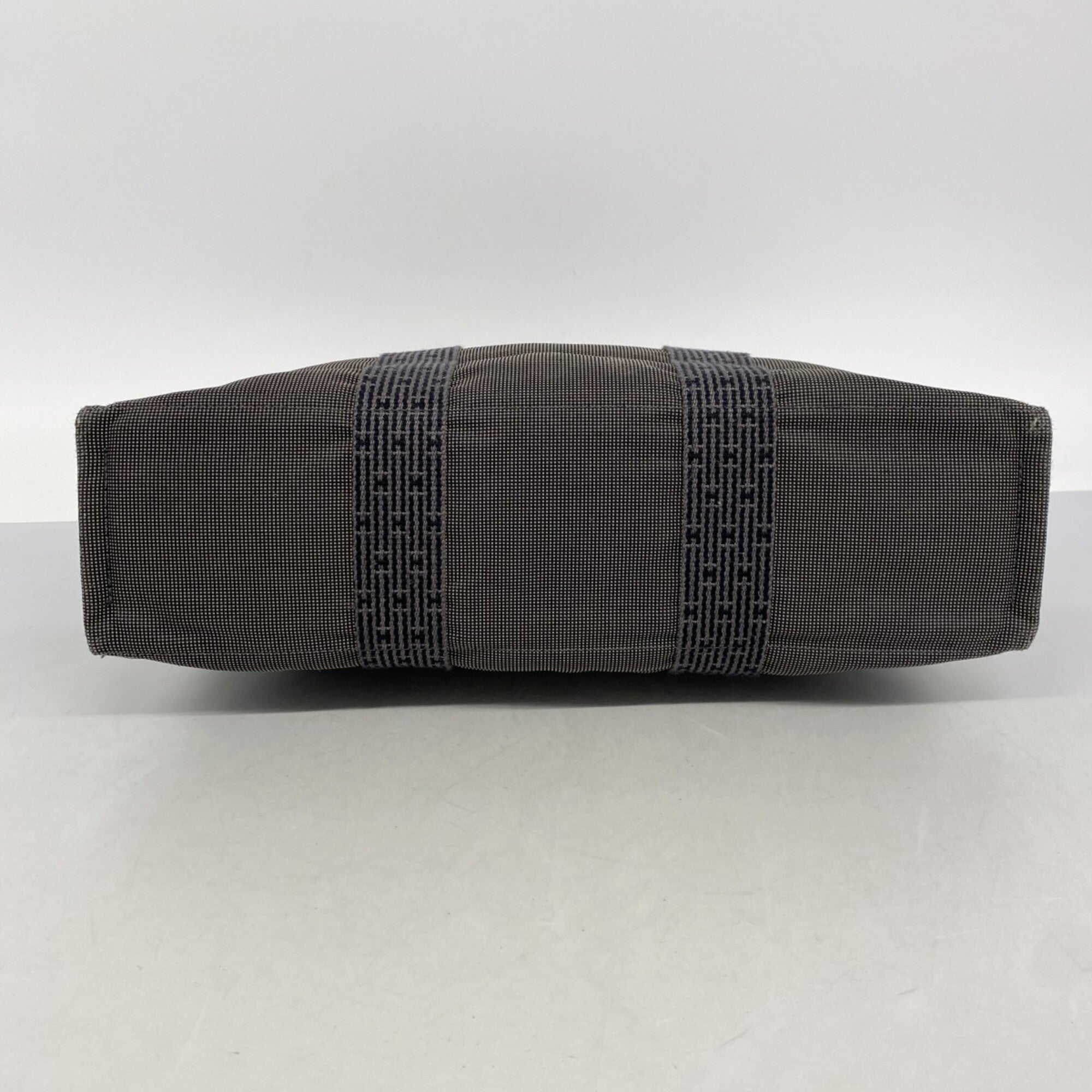 Hermes Gray Canvas Tote Bag (Pre-Owned)