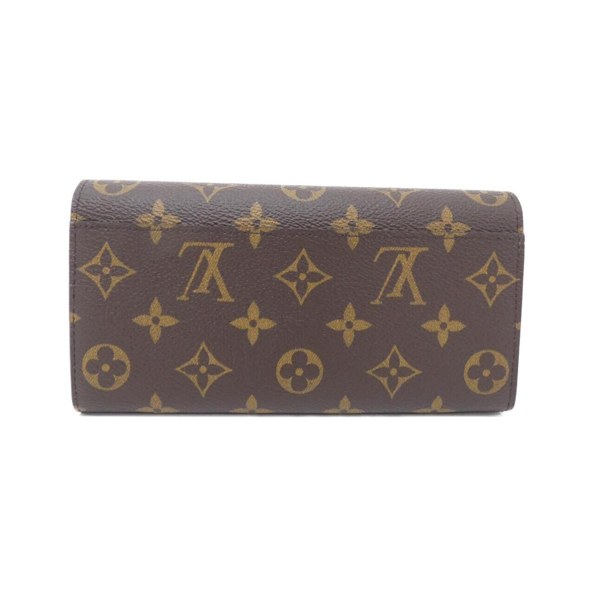 Louis Vuitton Brown Coated Canvas Long Wallet (Bi-Fold) (Pre-Owned)