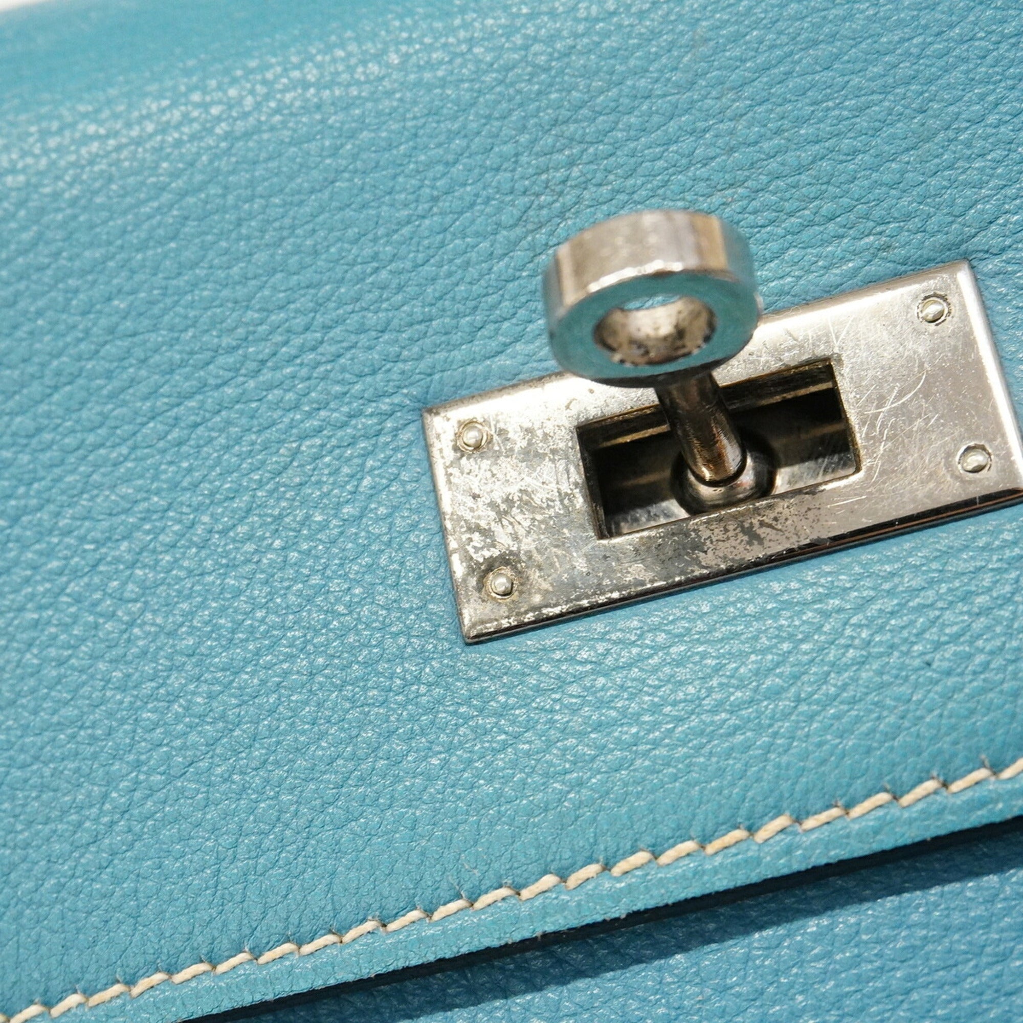 Hermes Blue Jean Ardennes Leather Backpack (Pre-Owned)