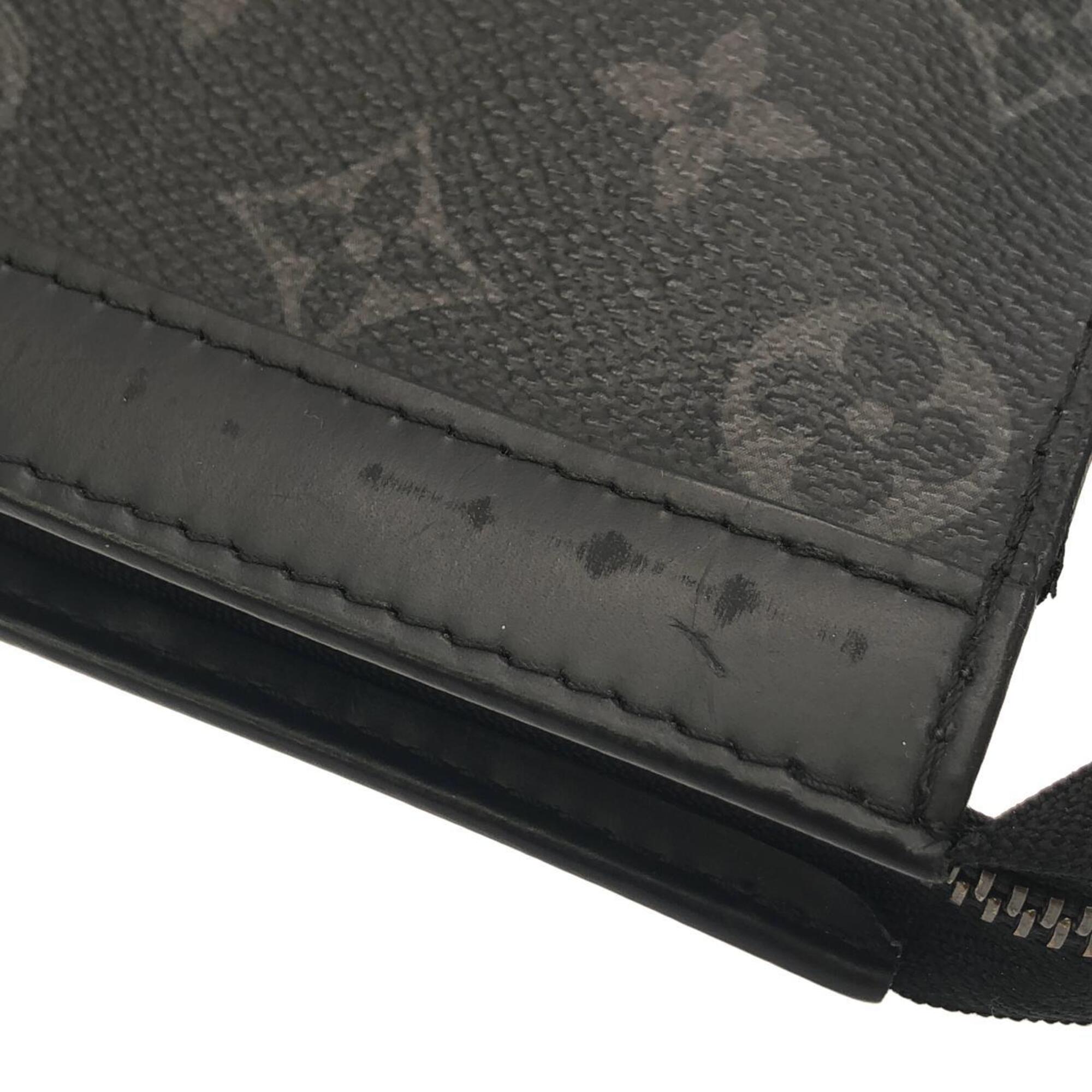 Louis Vuitton Monogram Eclipse Black Coated Canvas Handbag Pochette (Pre-Owned)