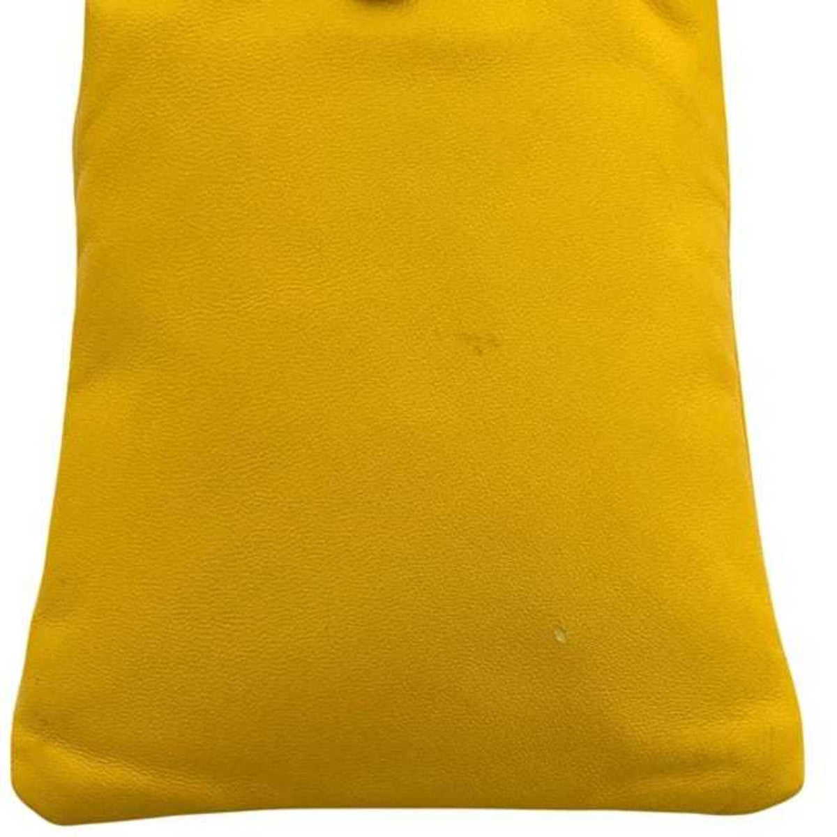 Fendi Yellow Leather Pouch Shoulder Bag (Pre-Owned)