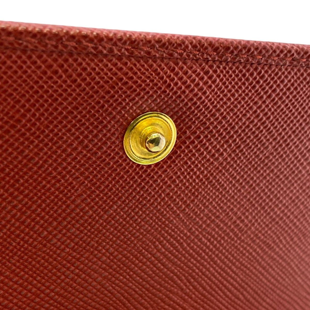 Prada Saffiano Red Color Leather Wallet (Bi-Fold) (Pre-Owned)